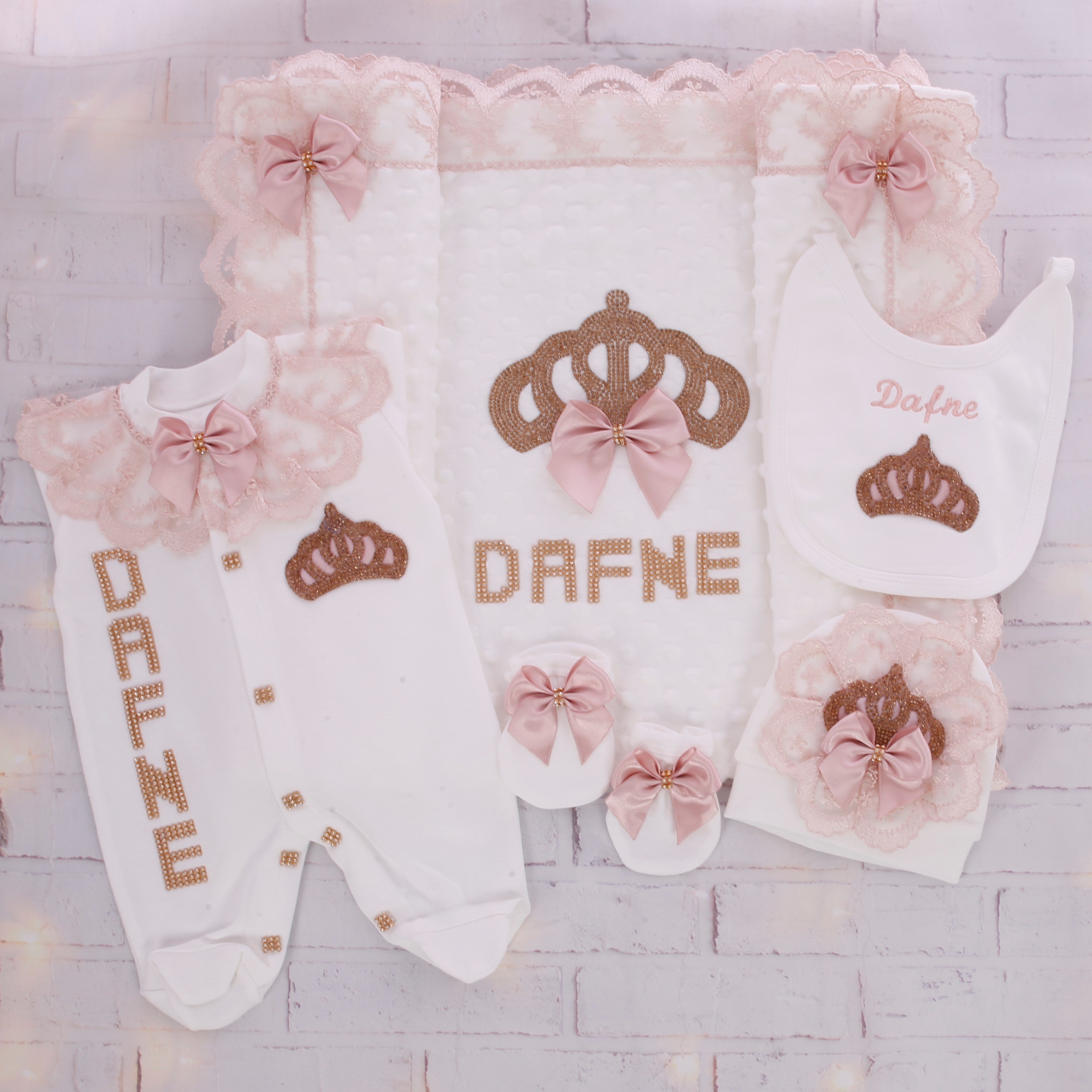 Ensemble Élégance Impériale Blanc & Rose