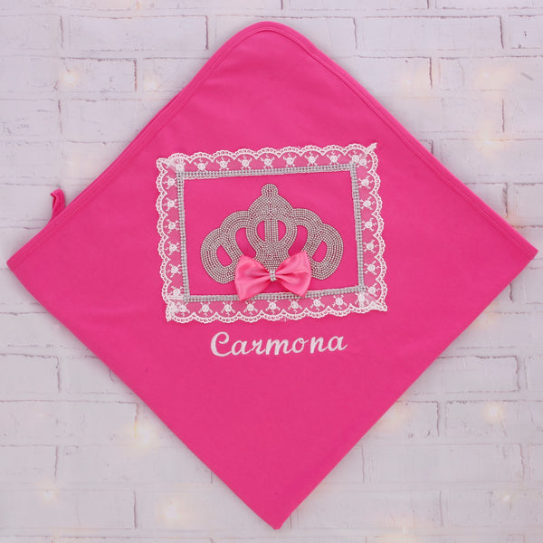 Manta de princesa con joyas rosas