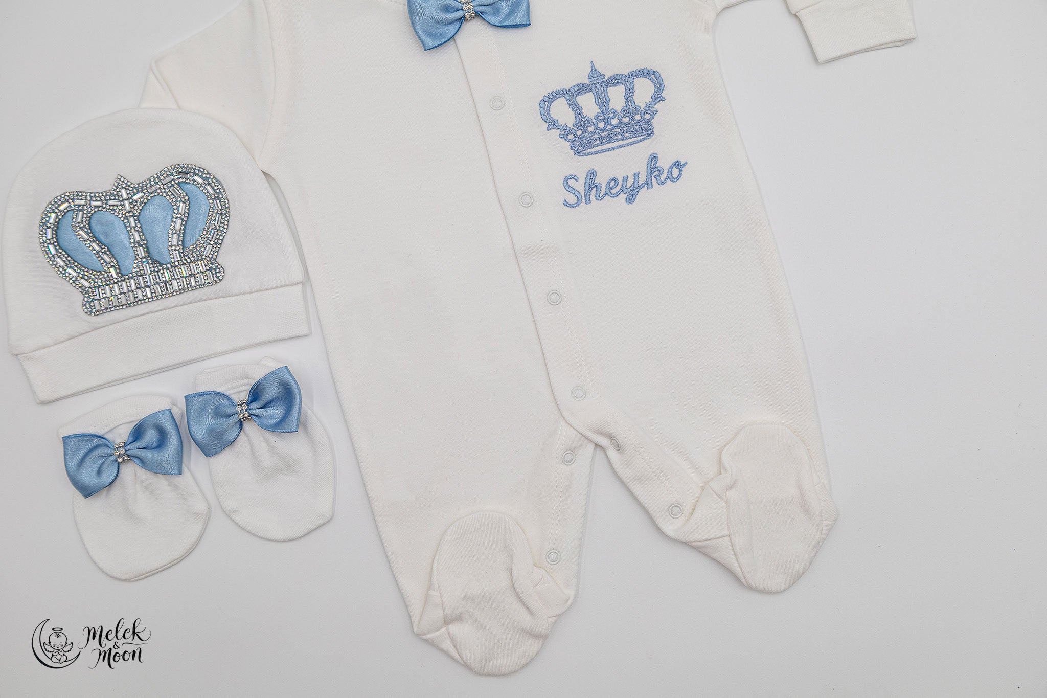Sky Blue Crown Little Prince Set