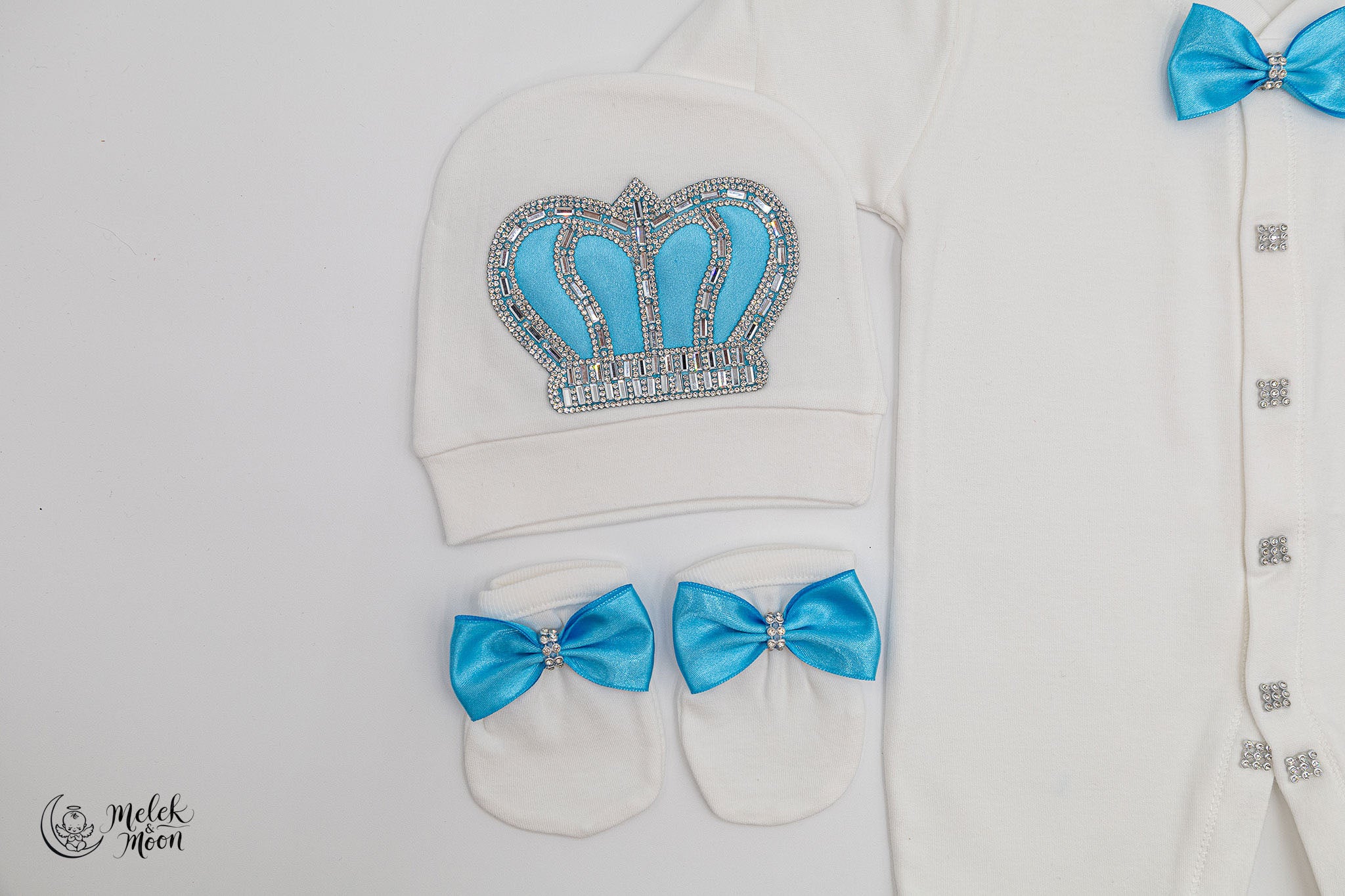 Sky Blue Crown Little Prince Set