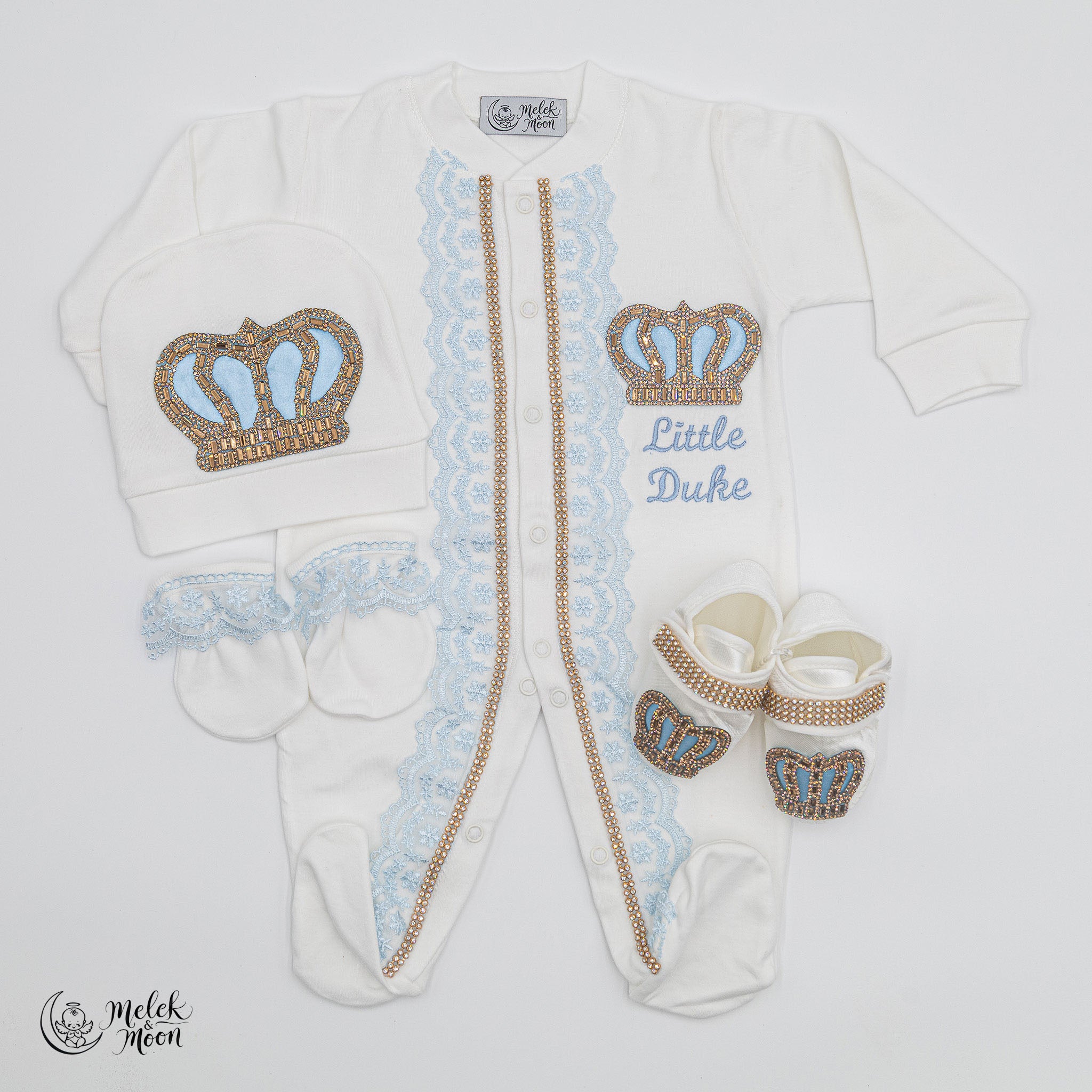 White & Blue Little Royale Set