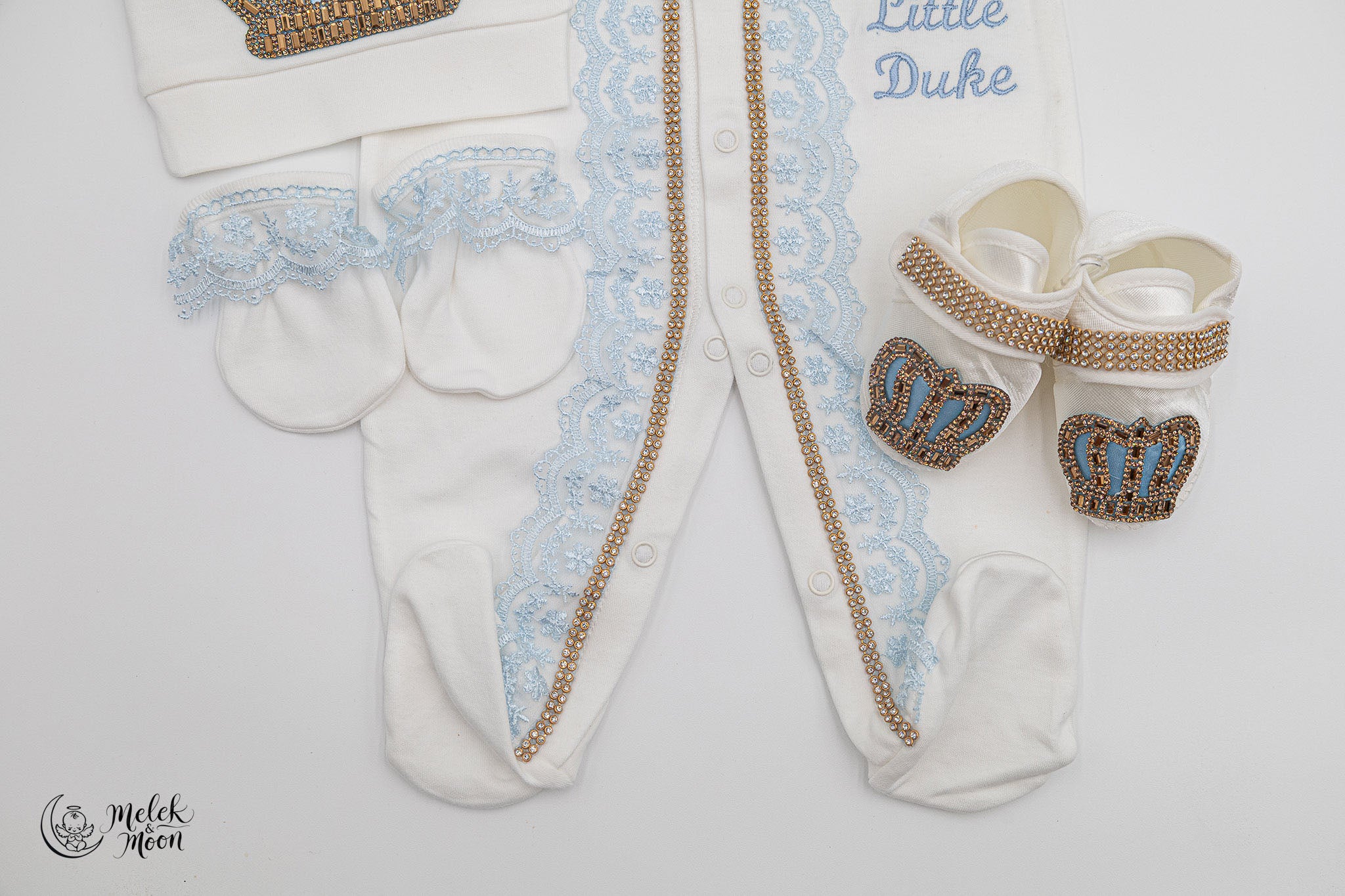 White & Blue Little Royale Set