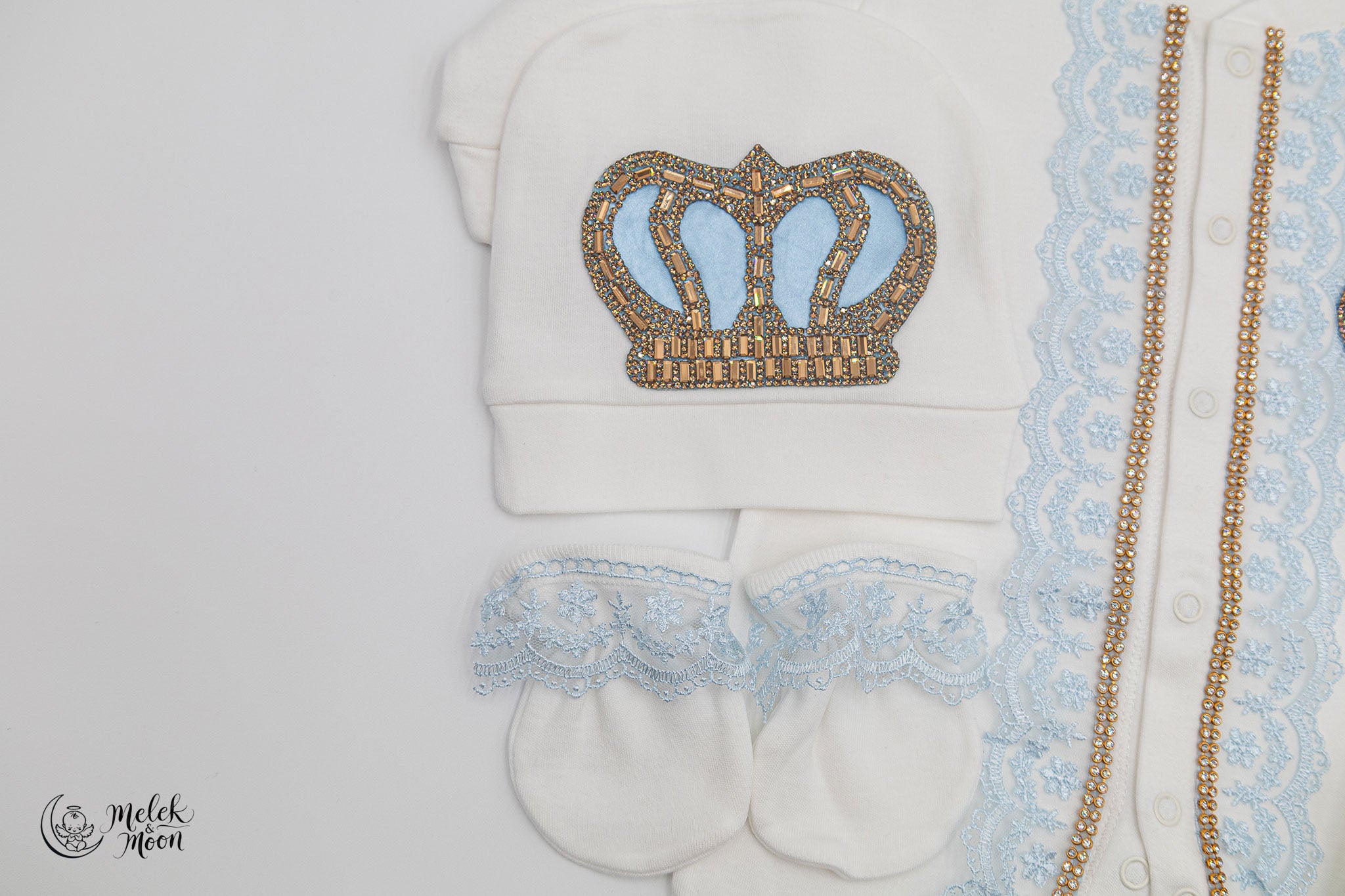 White & Blue Little Royale Set