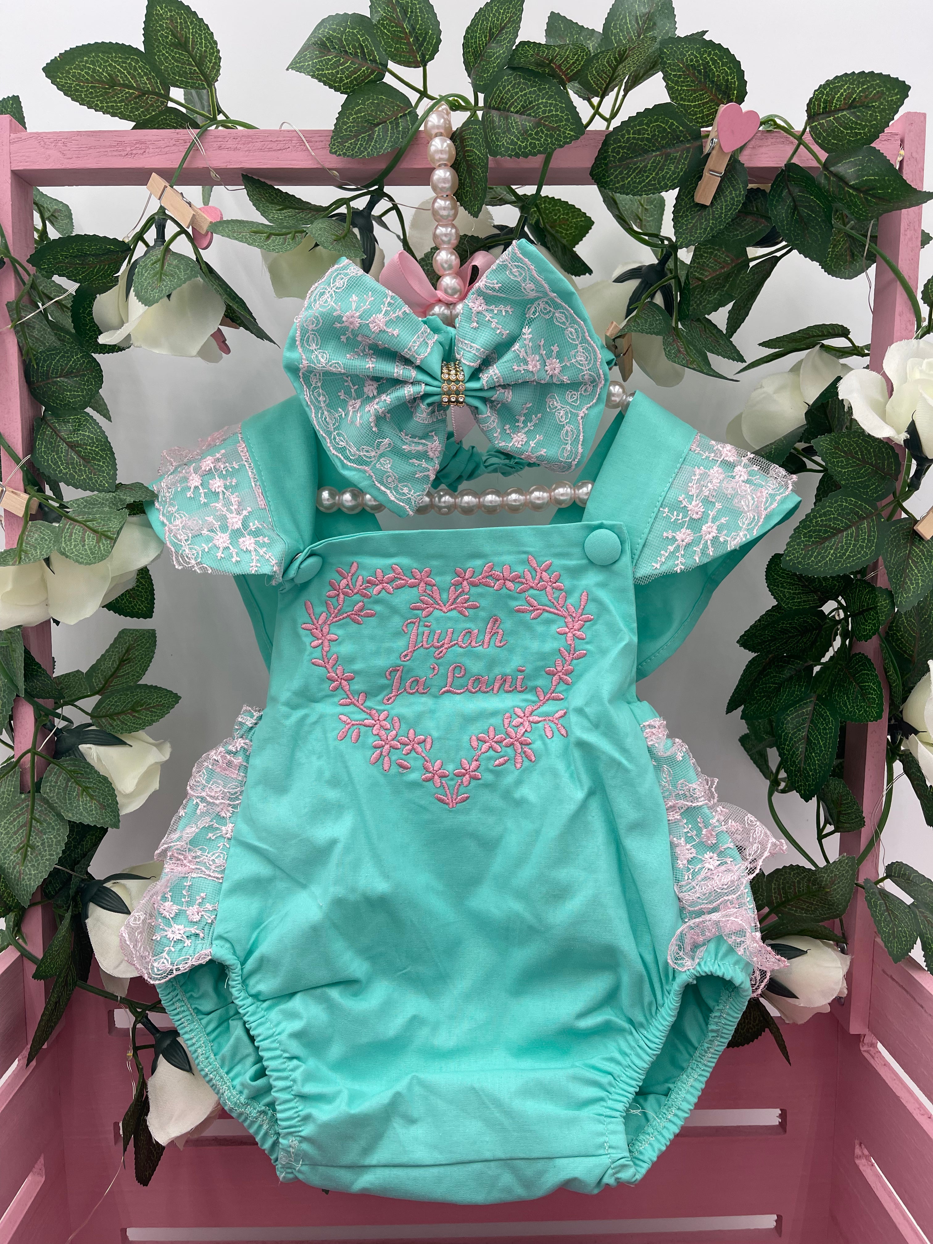 Ensemble adorable princesse turquoise