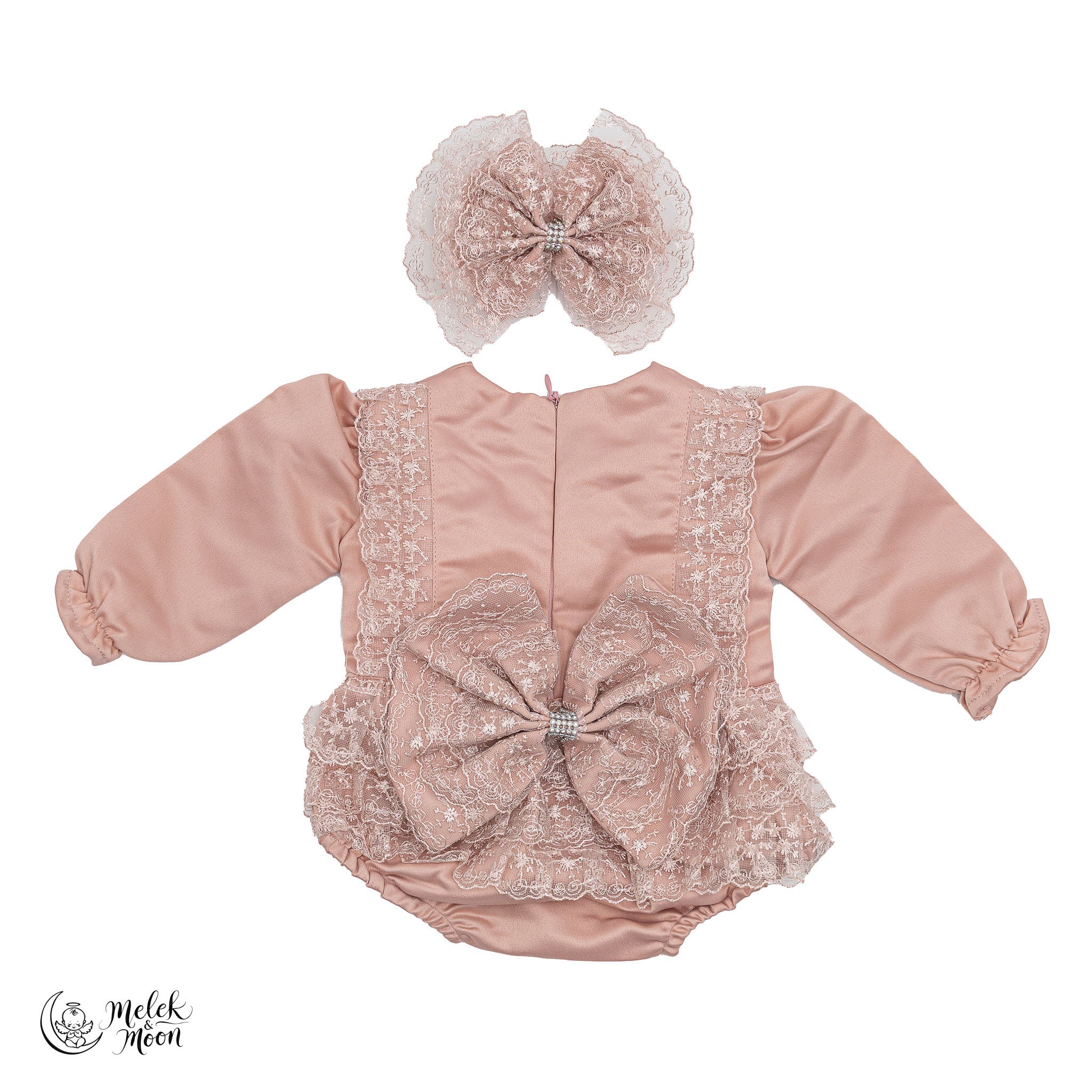 Soft Taupe Princess Bow Set