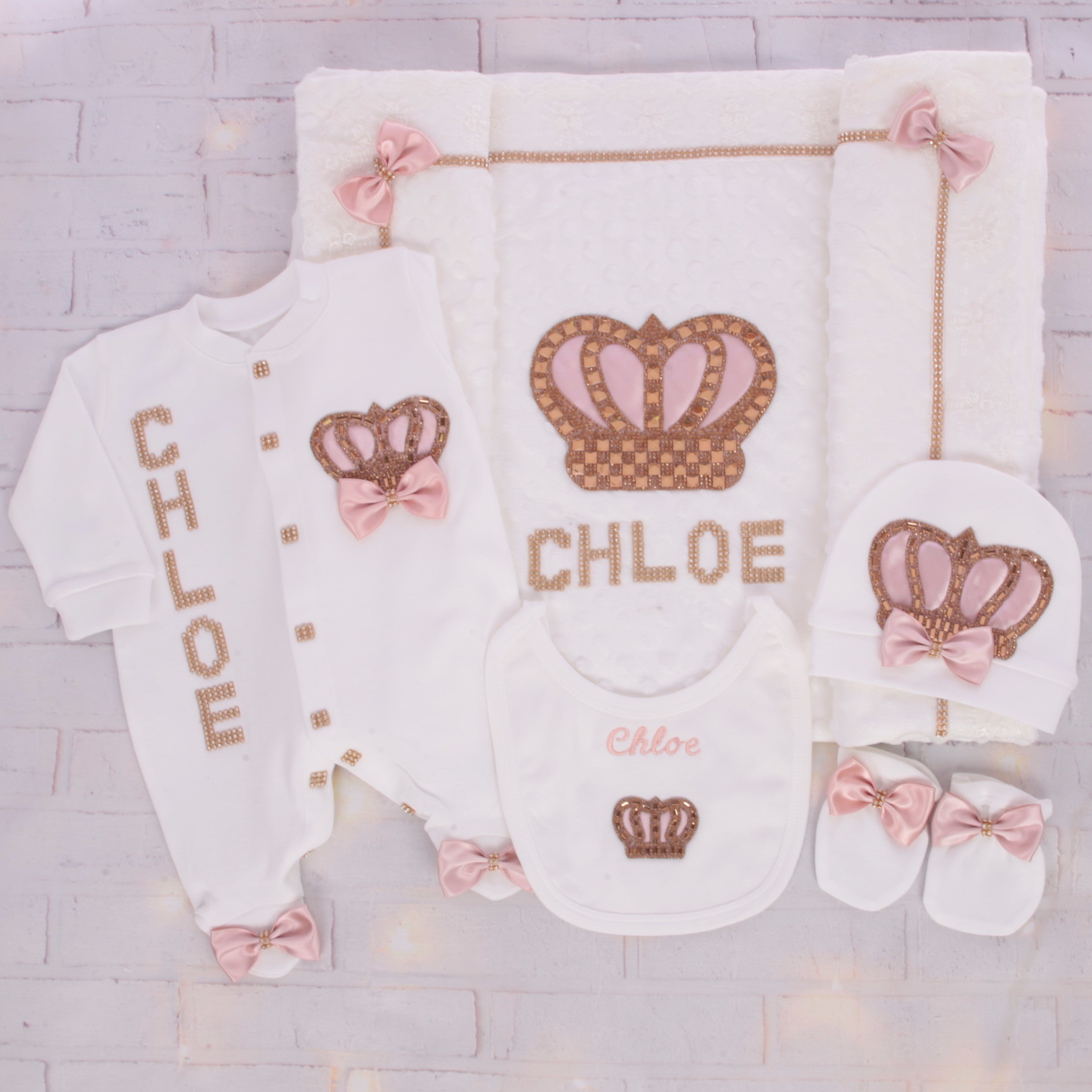 Sweet White & Pink Royalty Set