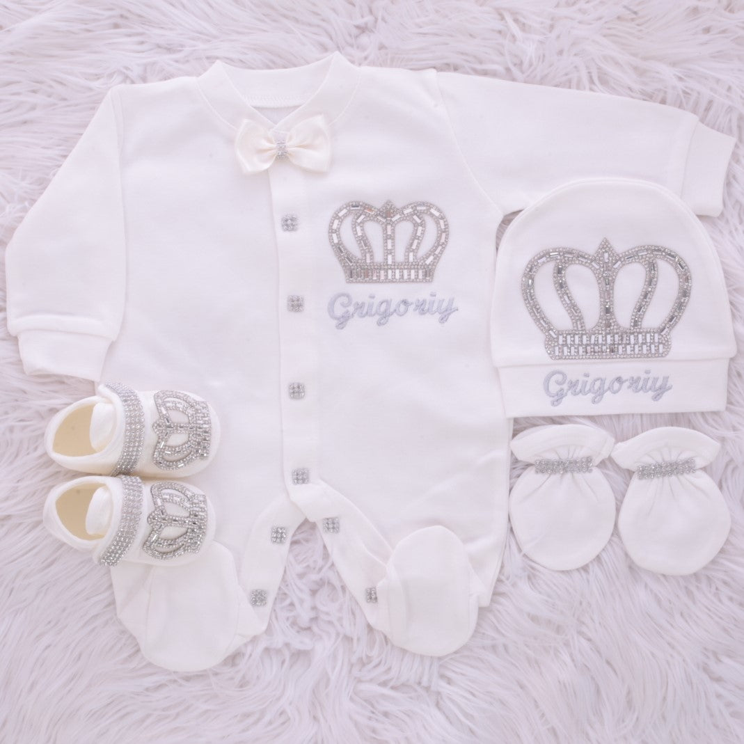 Conjunto de Príncipe Bebé Blanco