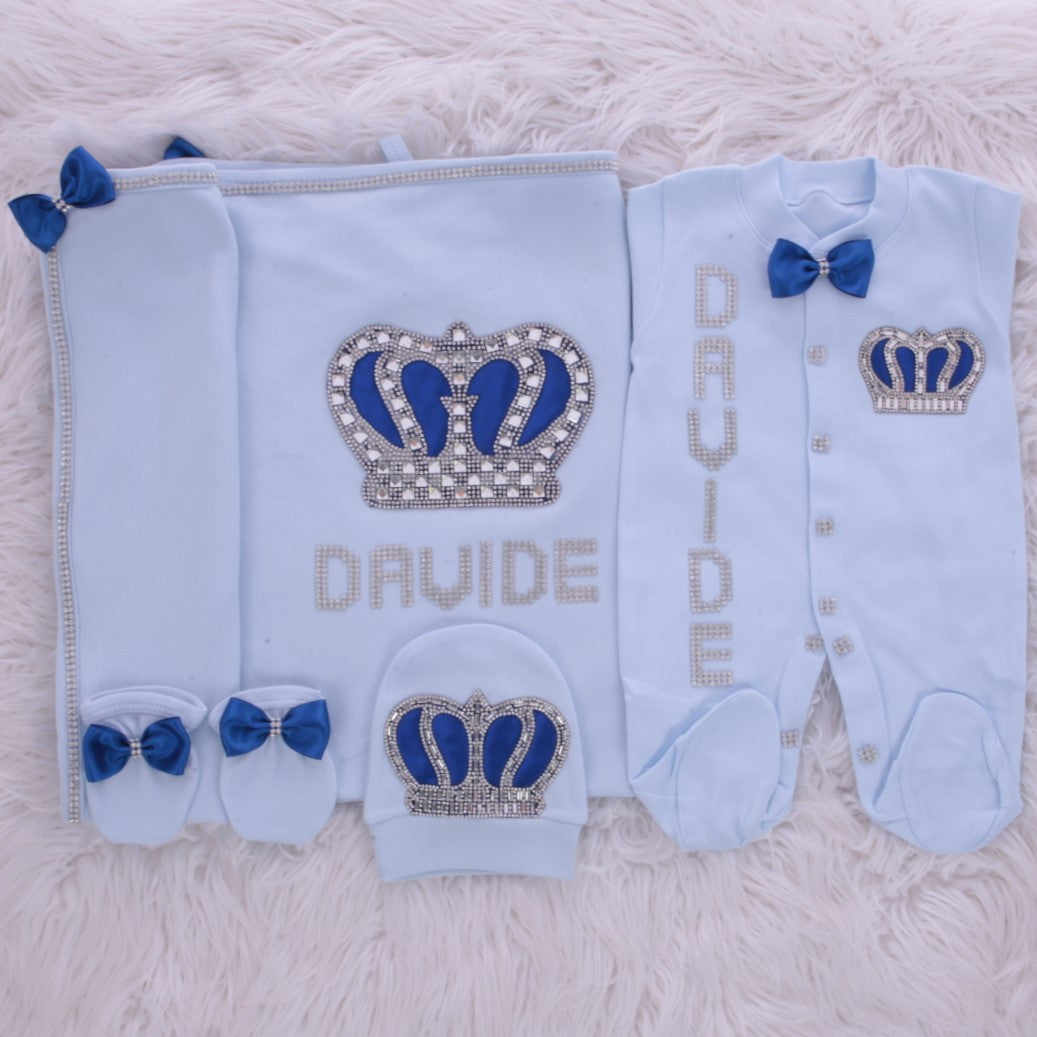 Conjunto de ropa de bebé azul Regency