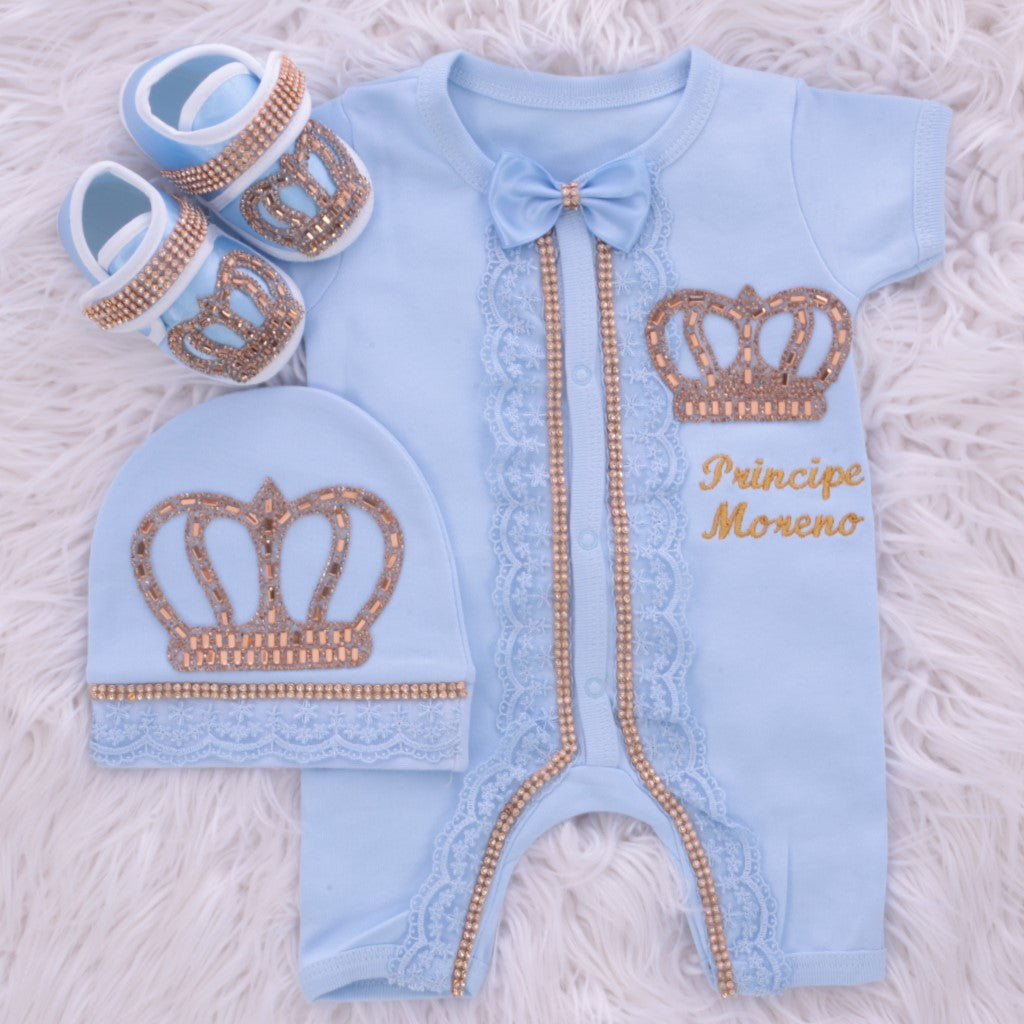 Blue Golden Monarch Outfit Set