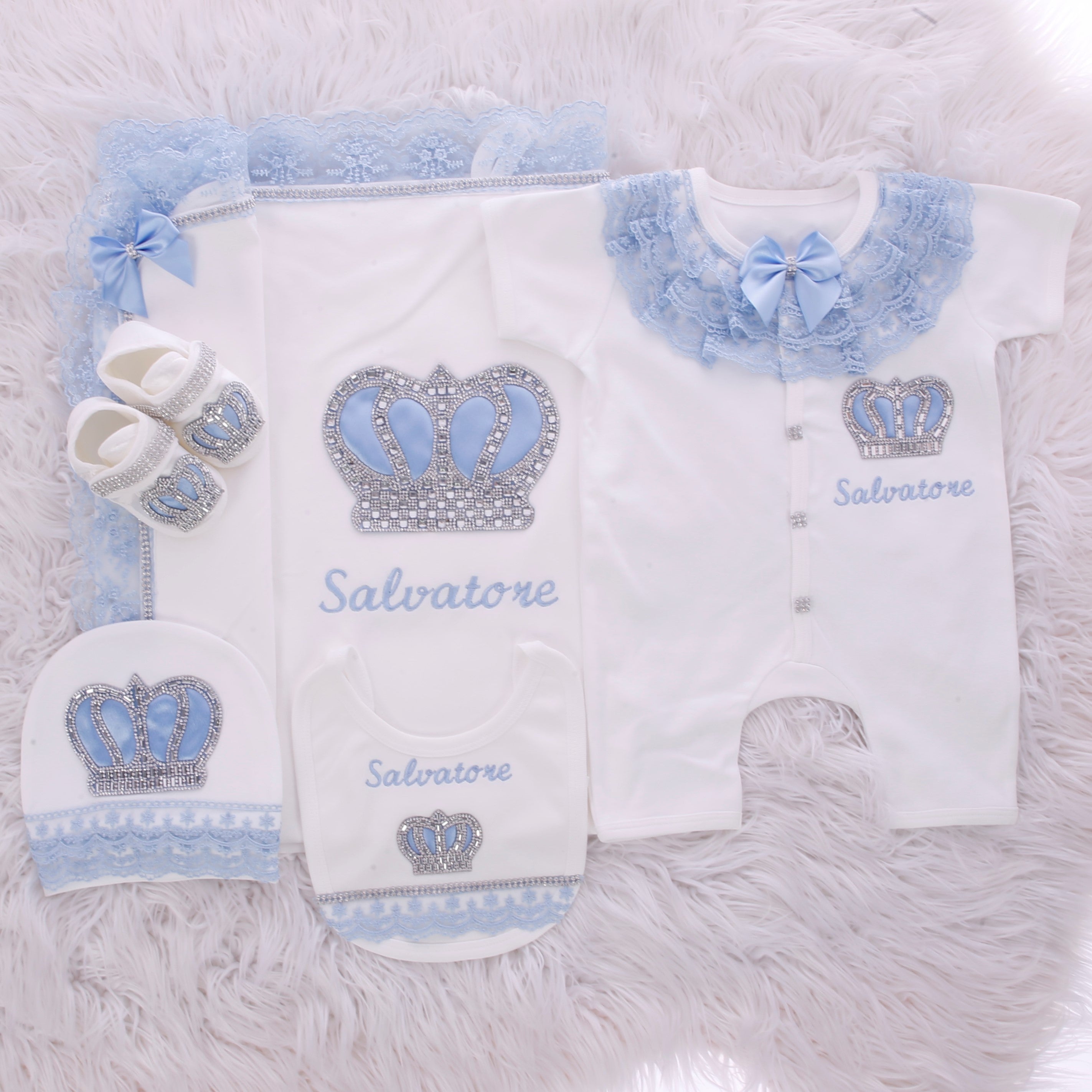 Conjunto azul y blanco Pure Delight