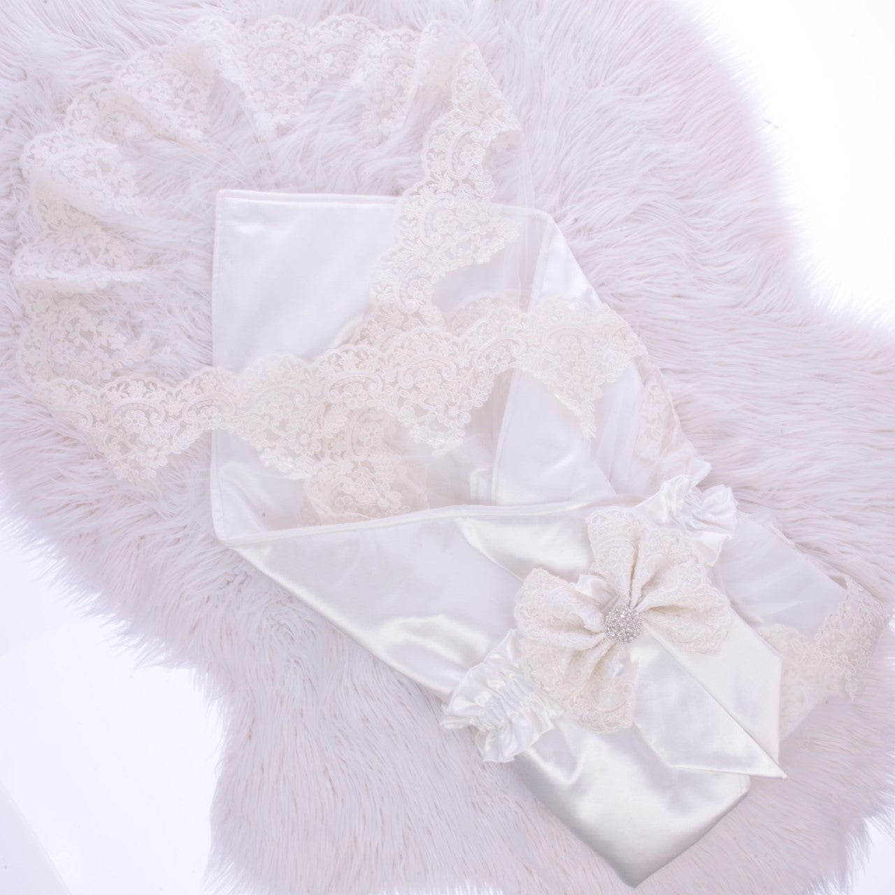 Ethereal White Lace Swaddle