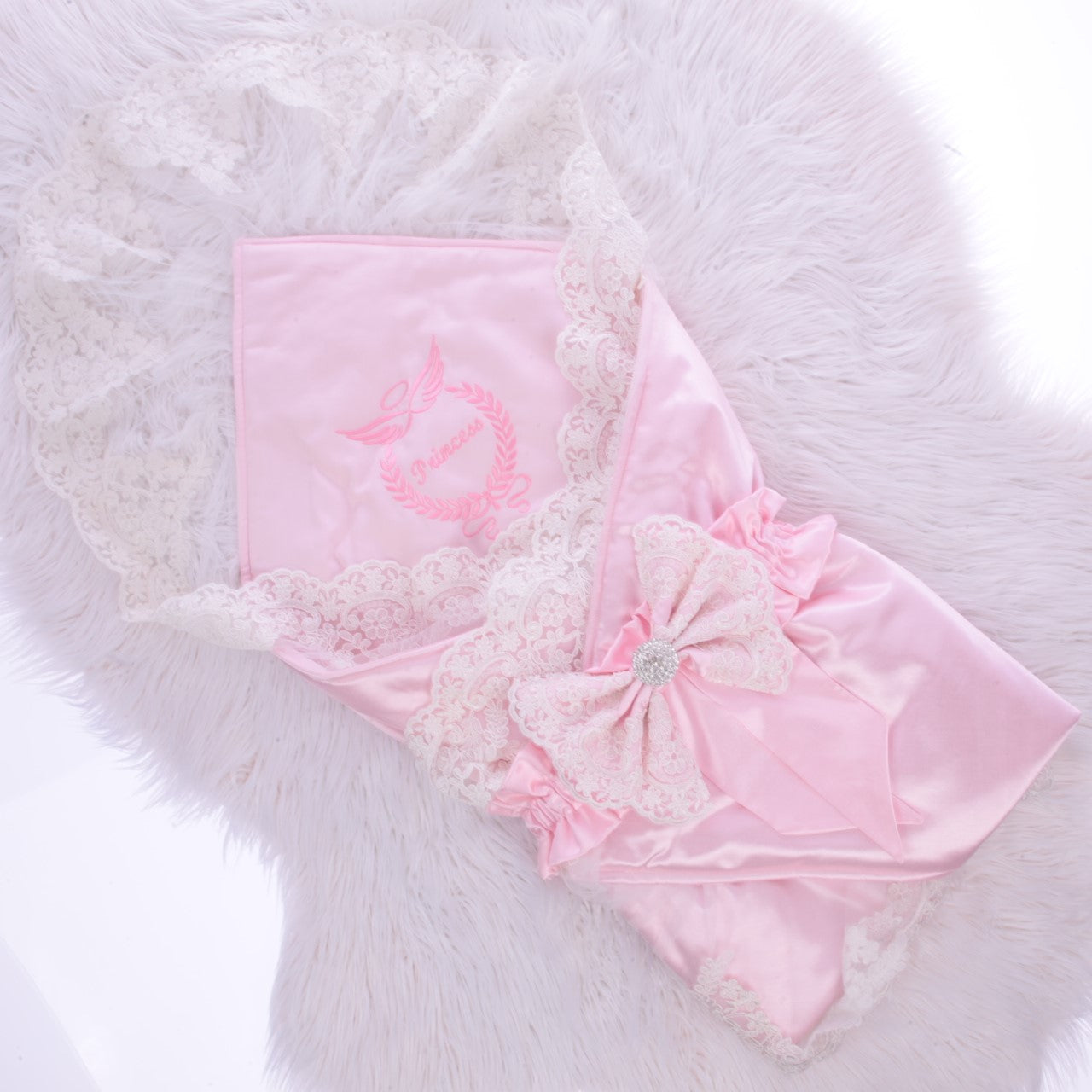 Rosy Dream Lace Lux Swaddle