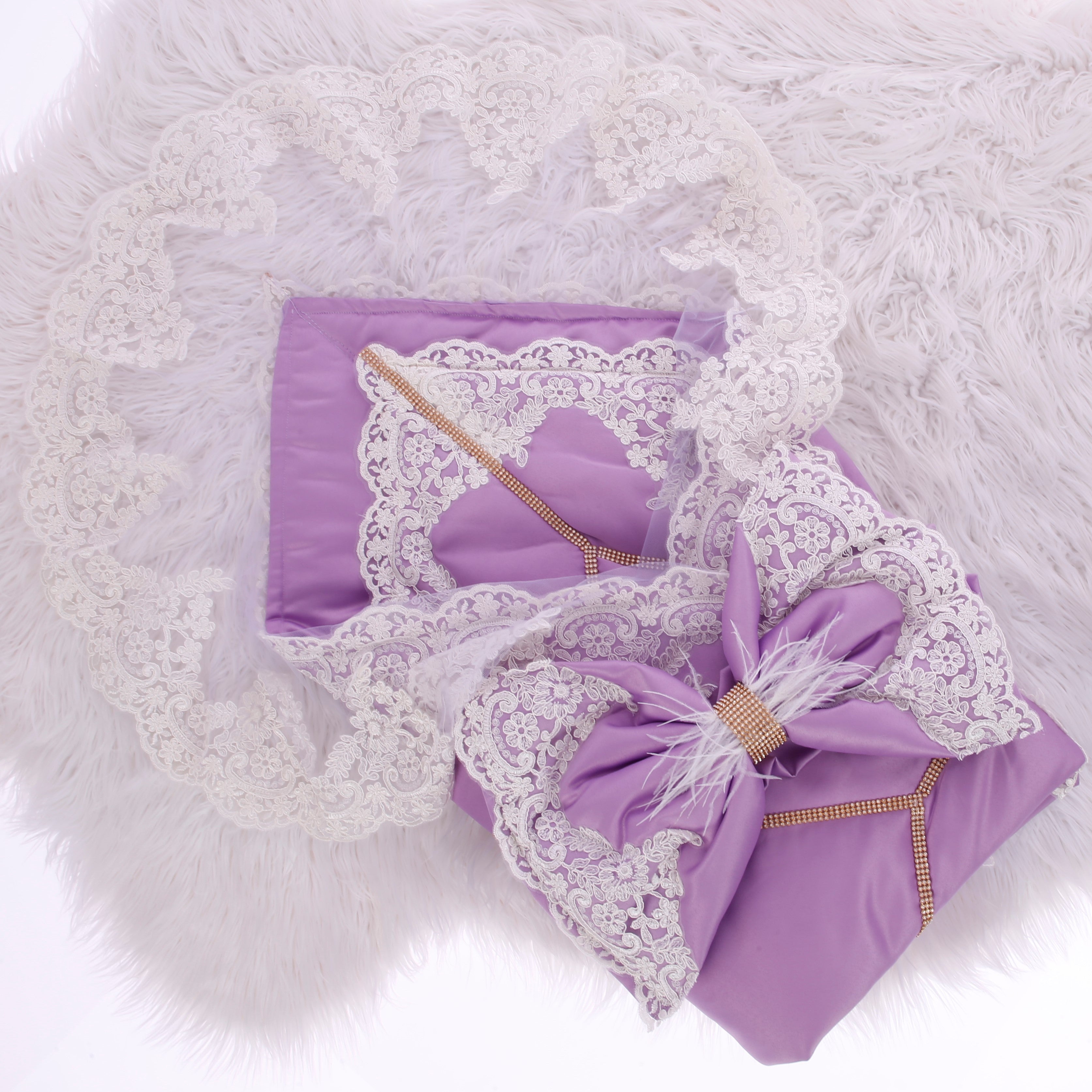 Majestic Lavender Bow Swaddle