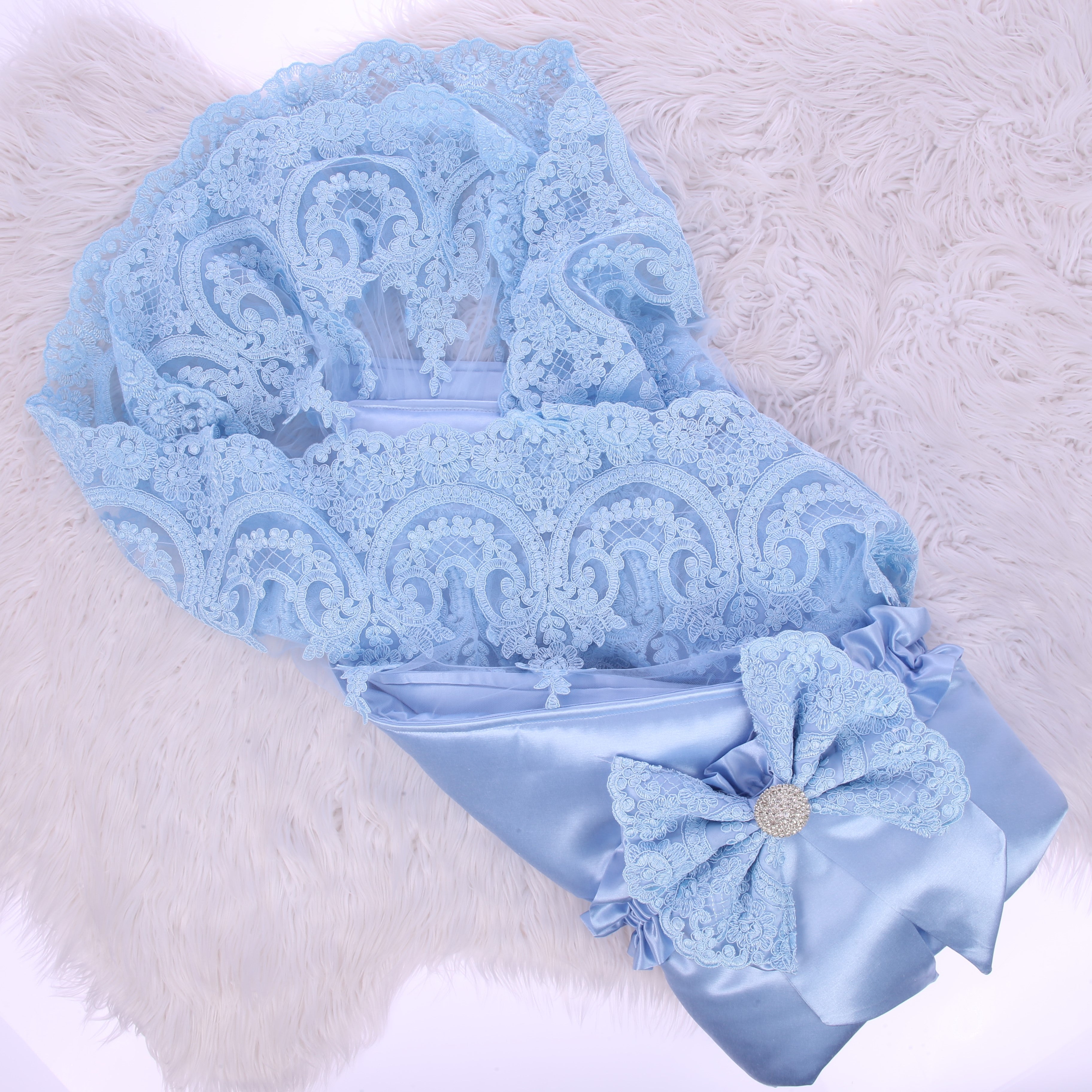 Soft Blue Majesty Swaddle