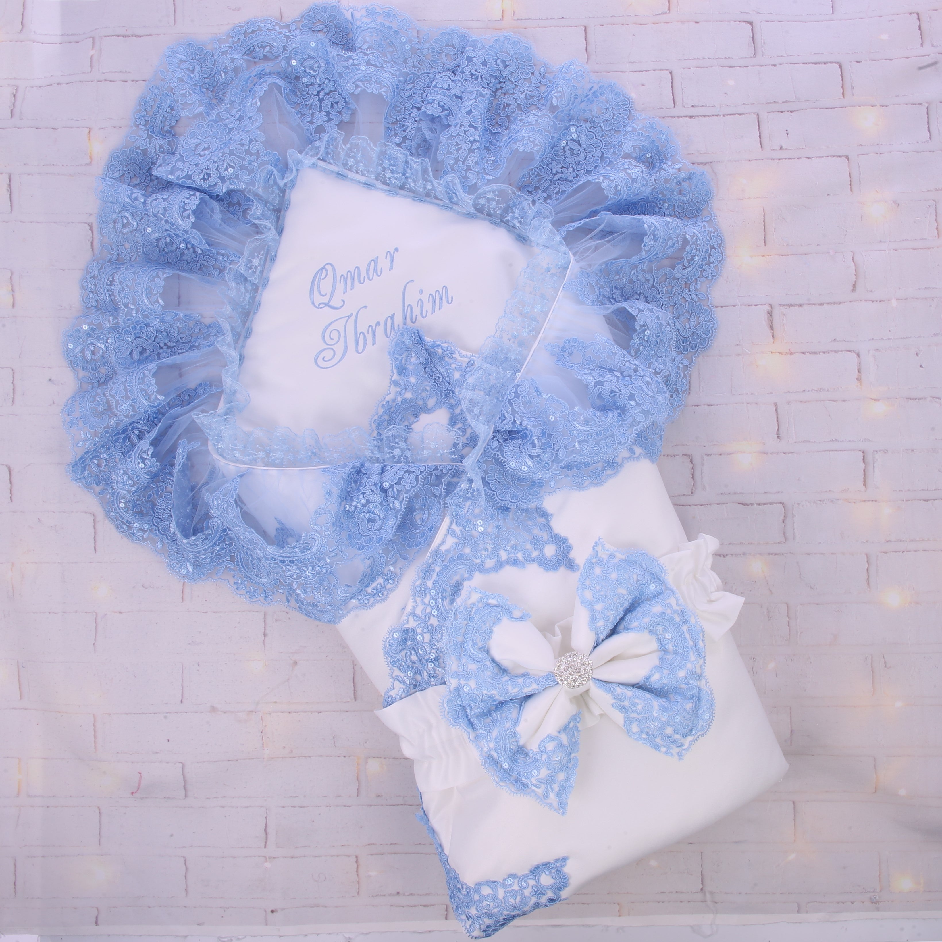 Ocean Whisper Lace Baby Swaddle