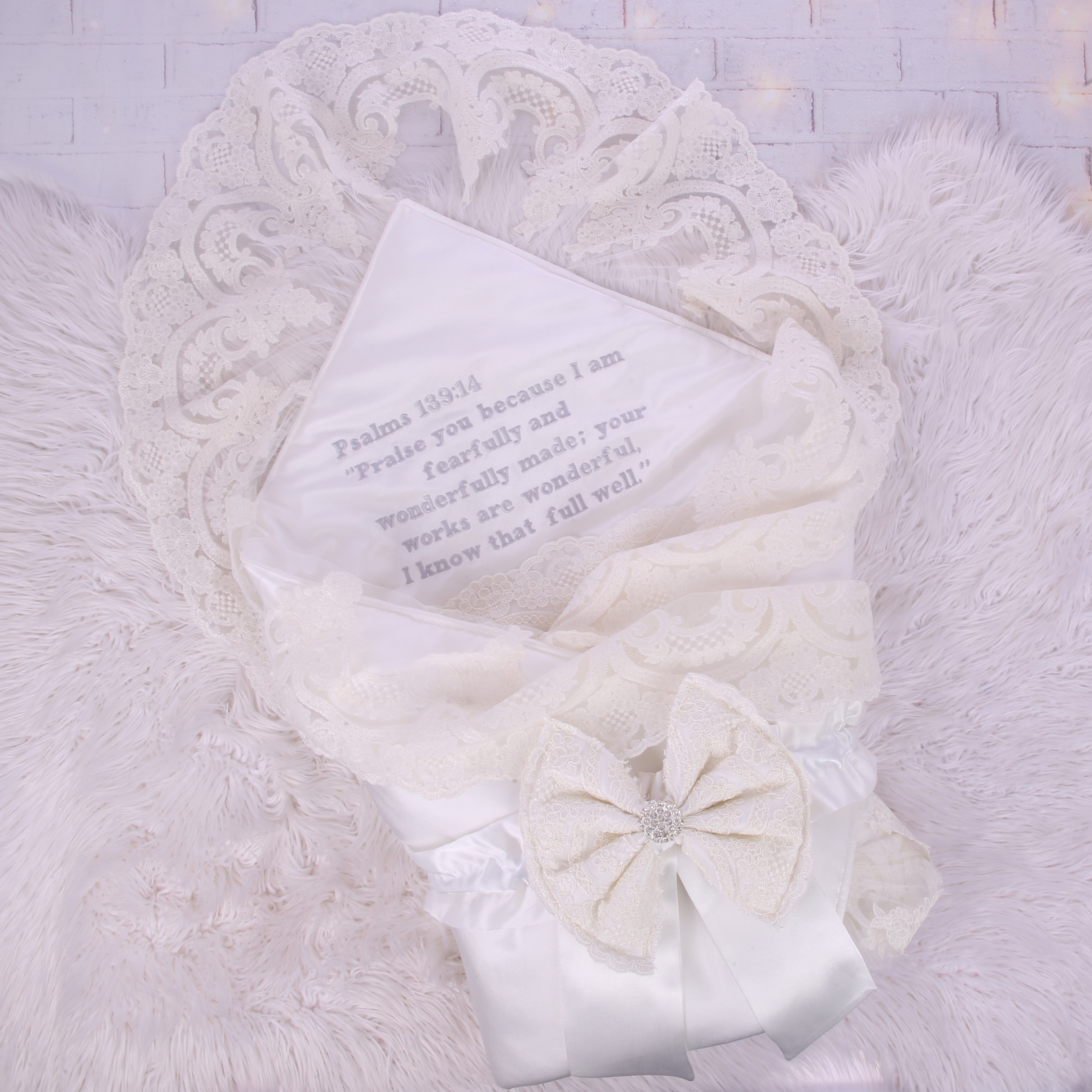 Ethereal Snowflake Bow Swaddle