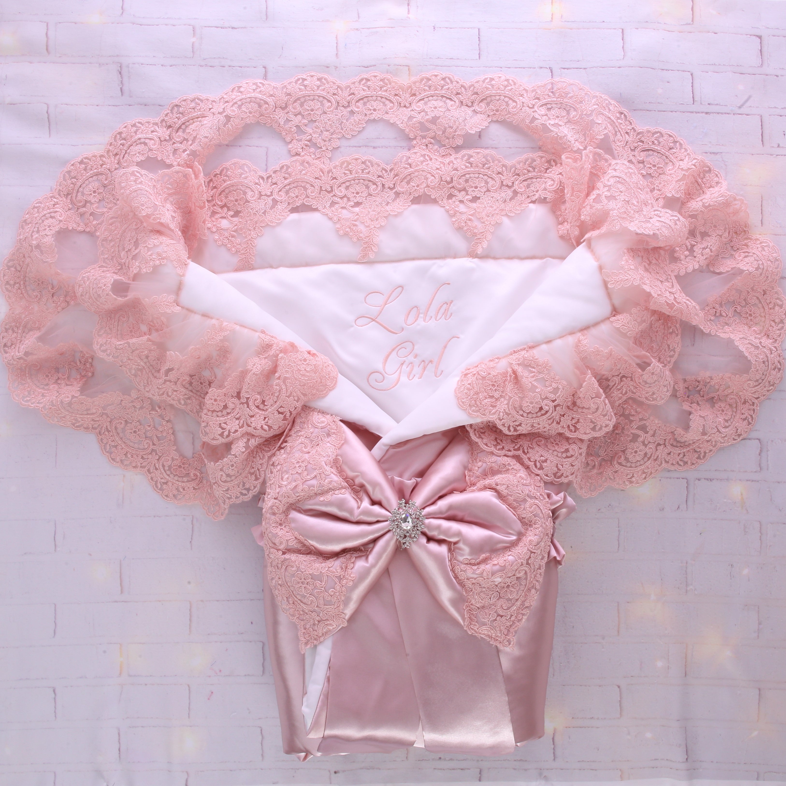 Cherished Rose Lace Baby Swaddle