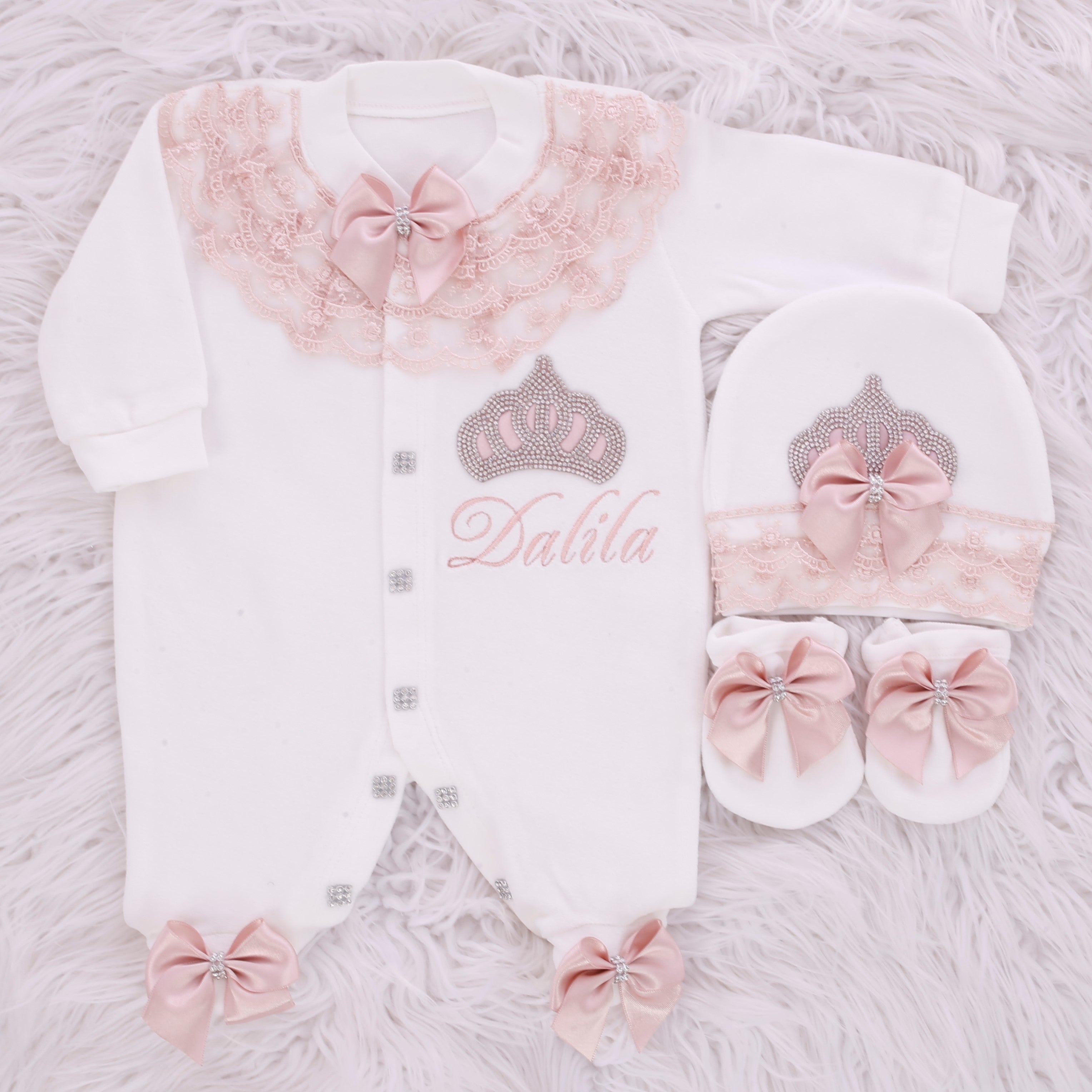 Conjunto de encaje de princesa Blush Dreams