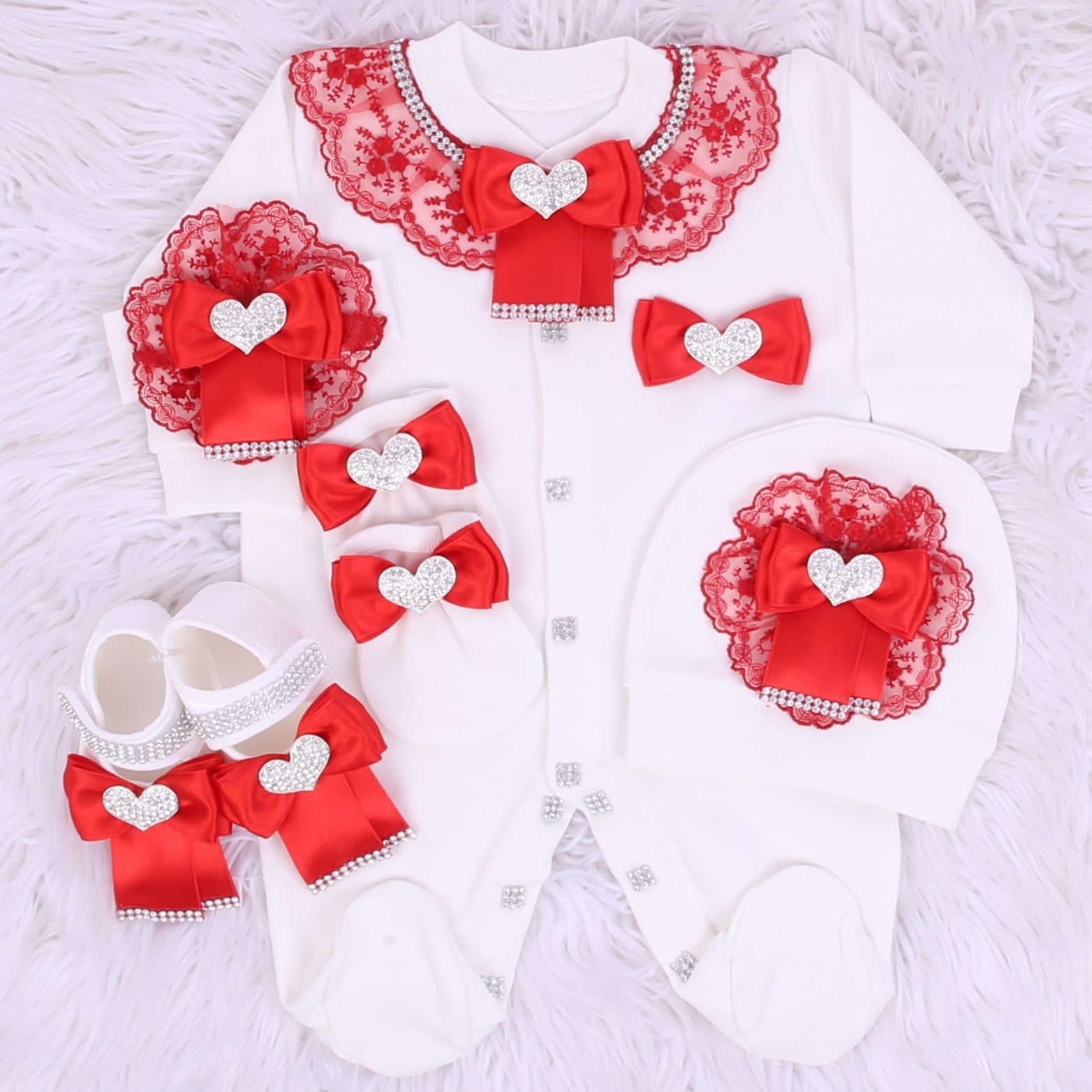 Crown of Hearts Baby Set