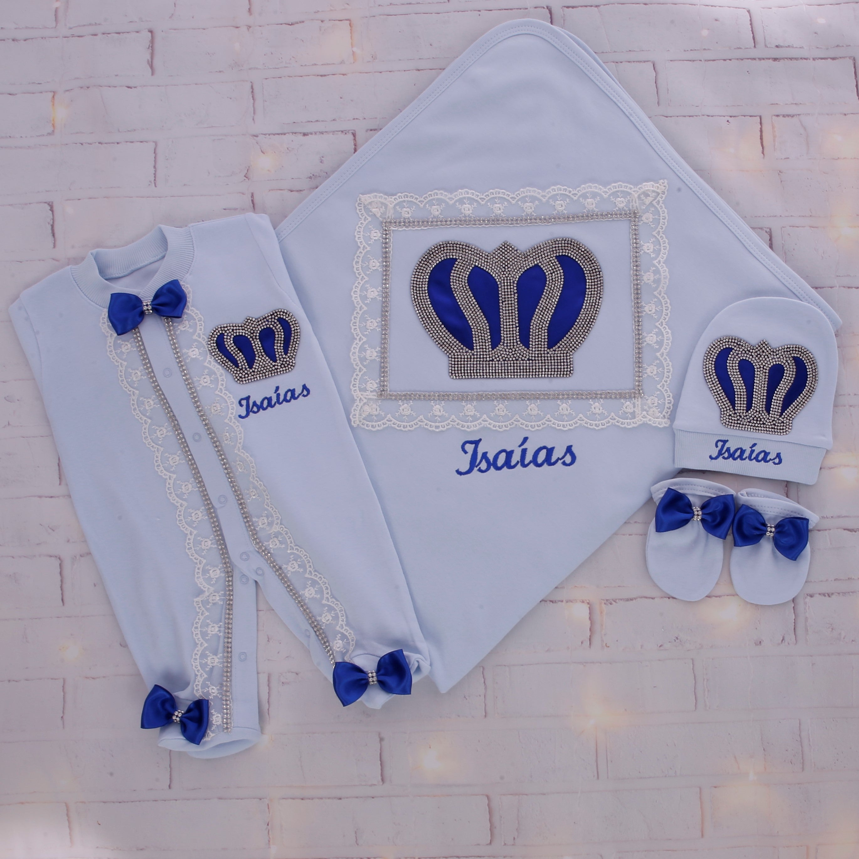 Blue Crown Beauty Baby Boy Set