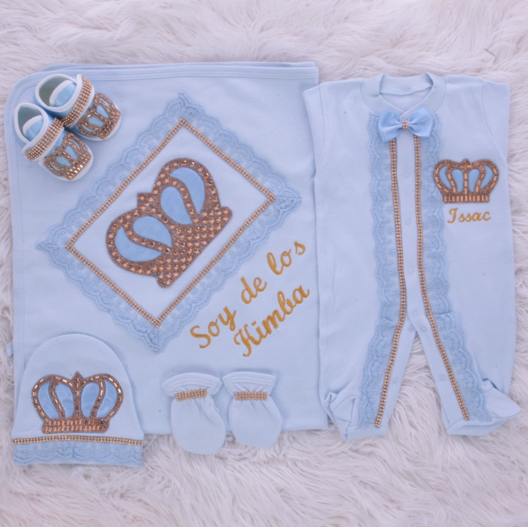 Azure Royalty Newborn Ensemble Set