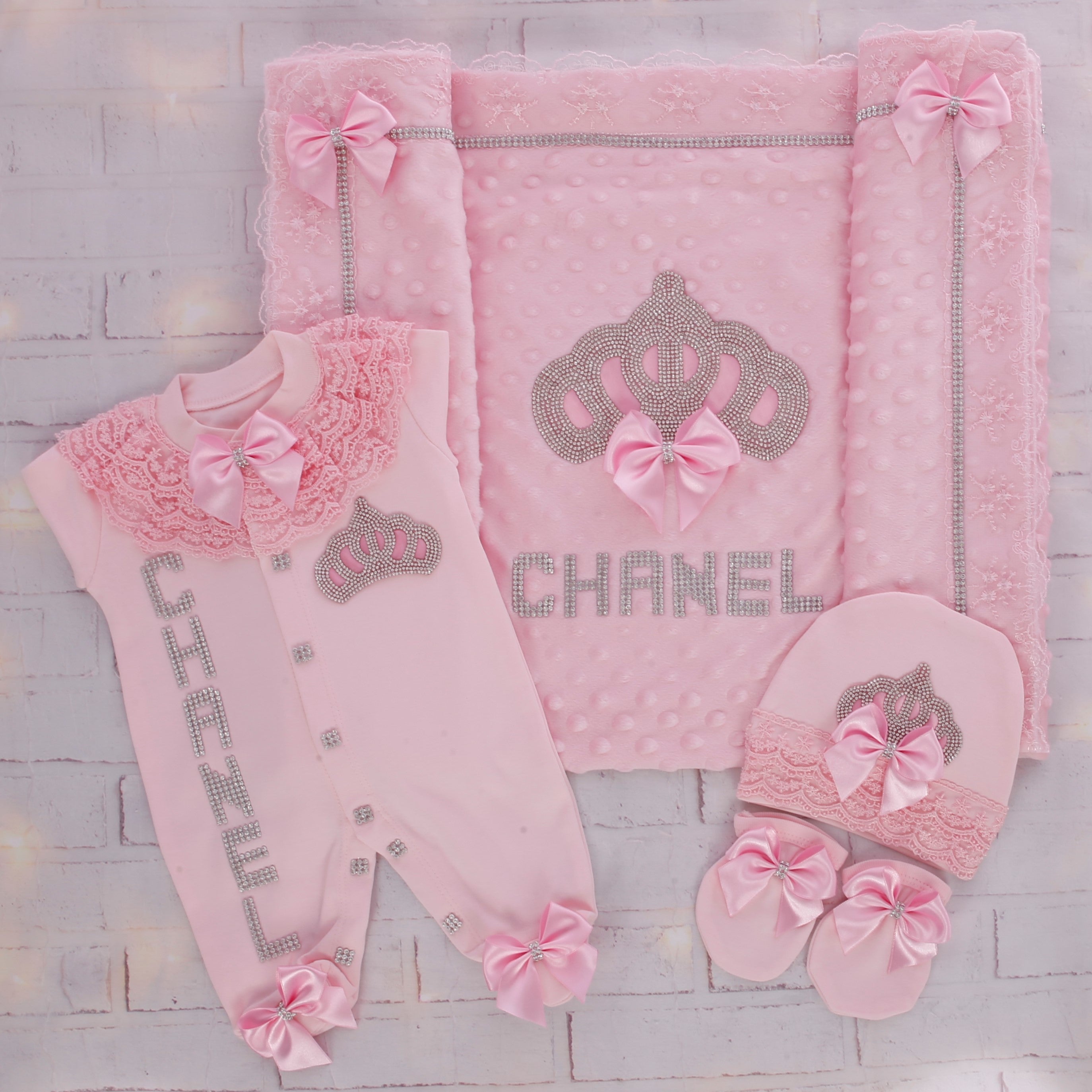 Conjunto de bebé Princesa Grace Pink