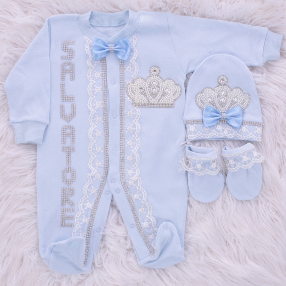 Conjunto de ropa para recién nacidos Azure Regalia