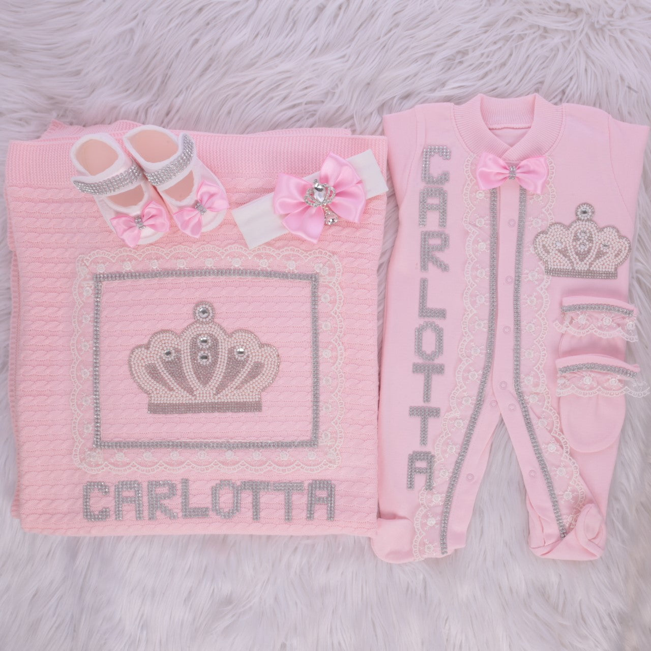 Encantador conjunto de princesa rosa