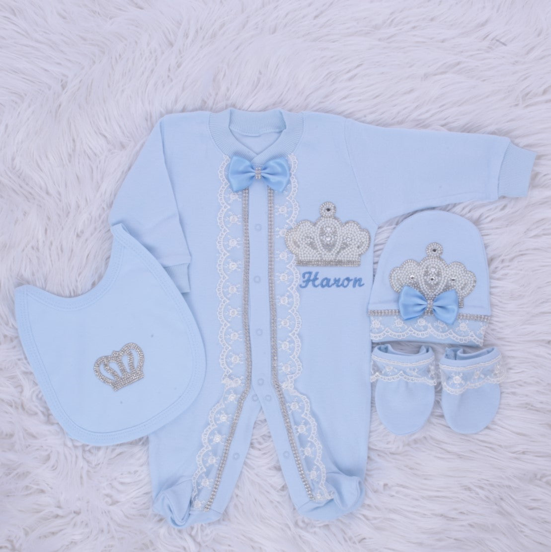 Conjunto de elegancia azul del principito