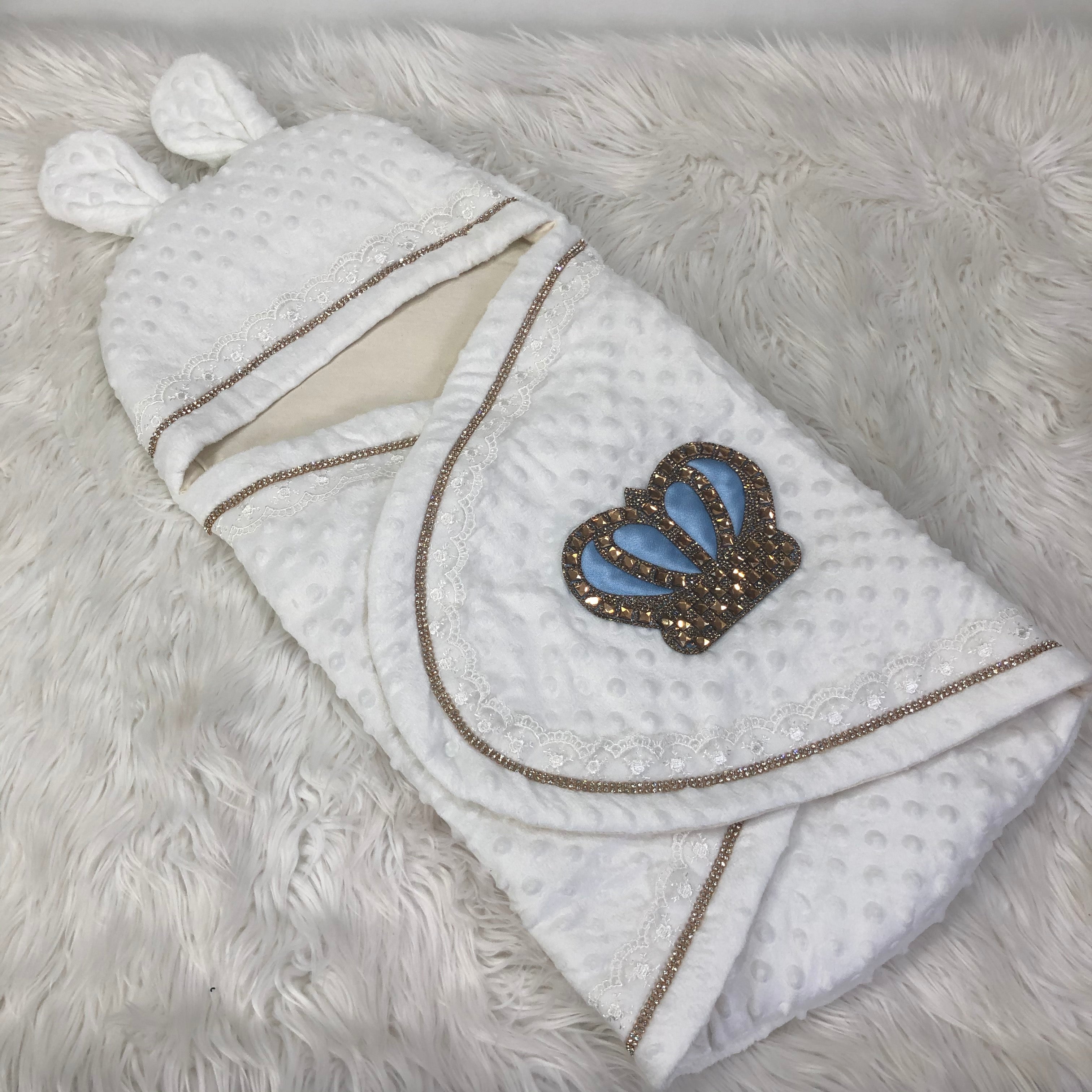 Blue Crown Bliss Swaddle