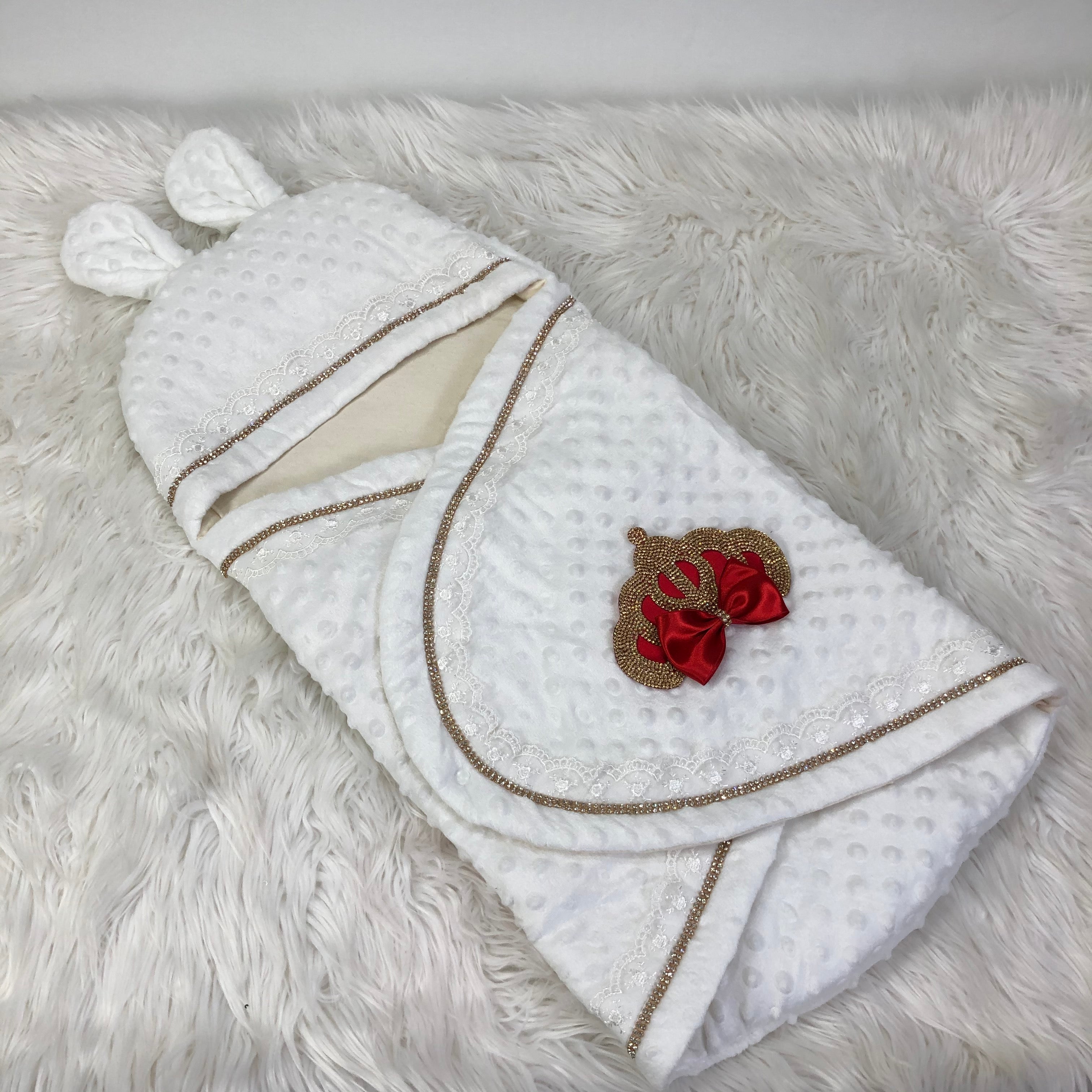 Crimson Elegance Swaddle