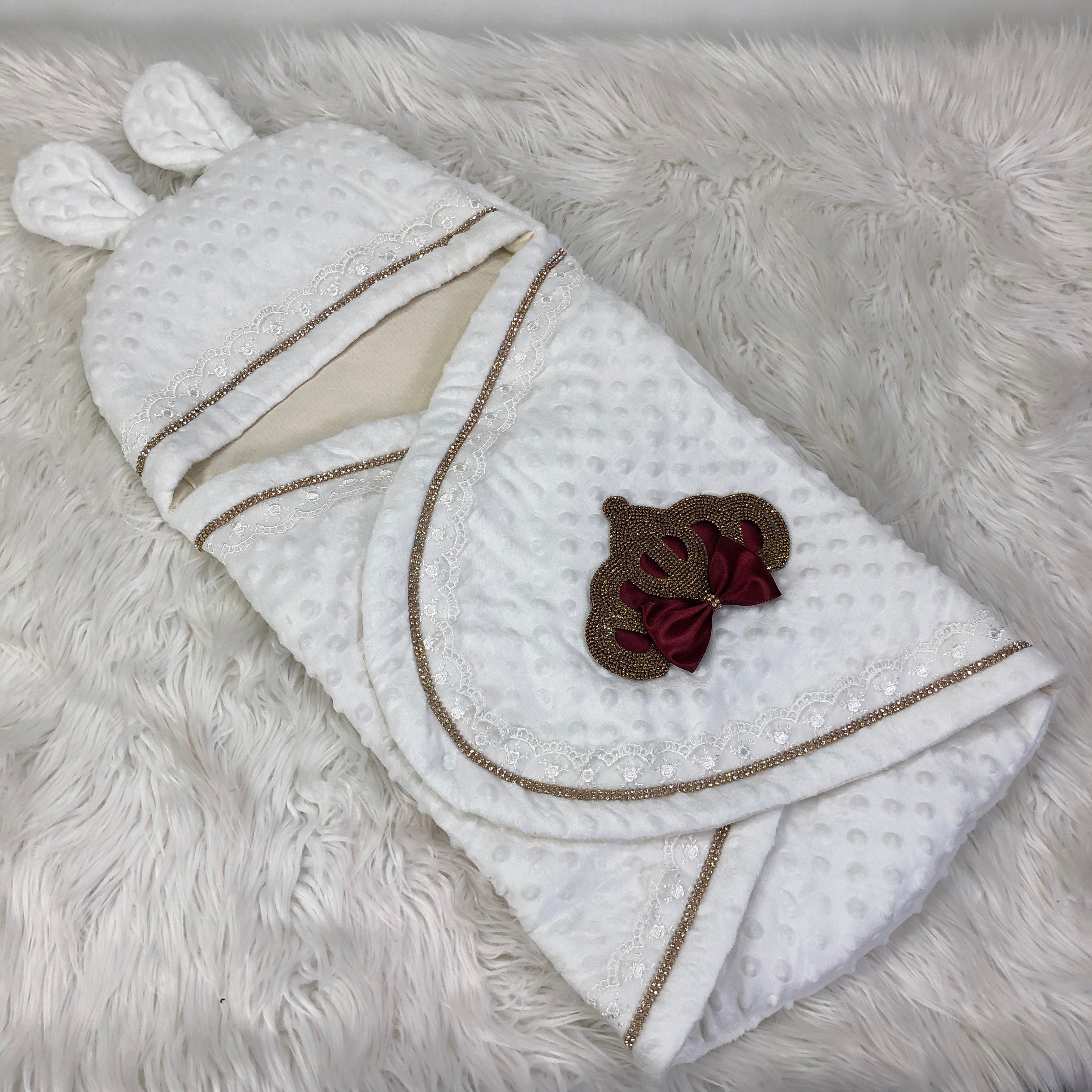 Burgundy Bloom Royal Swaddle