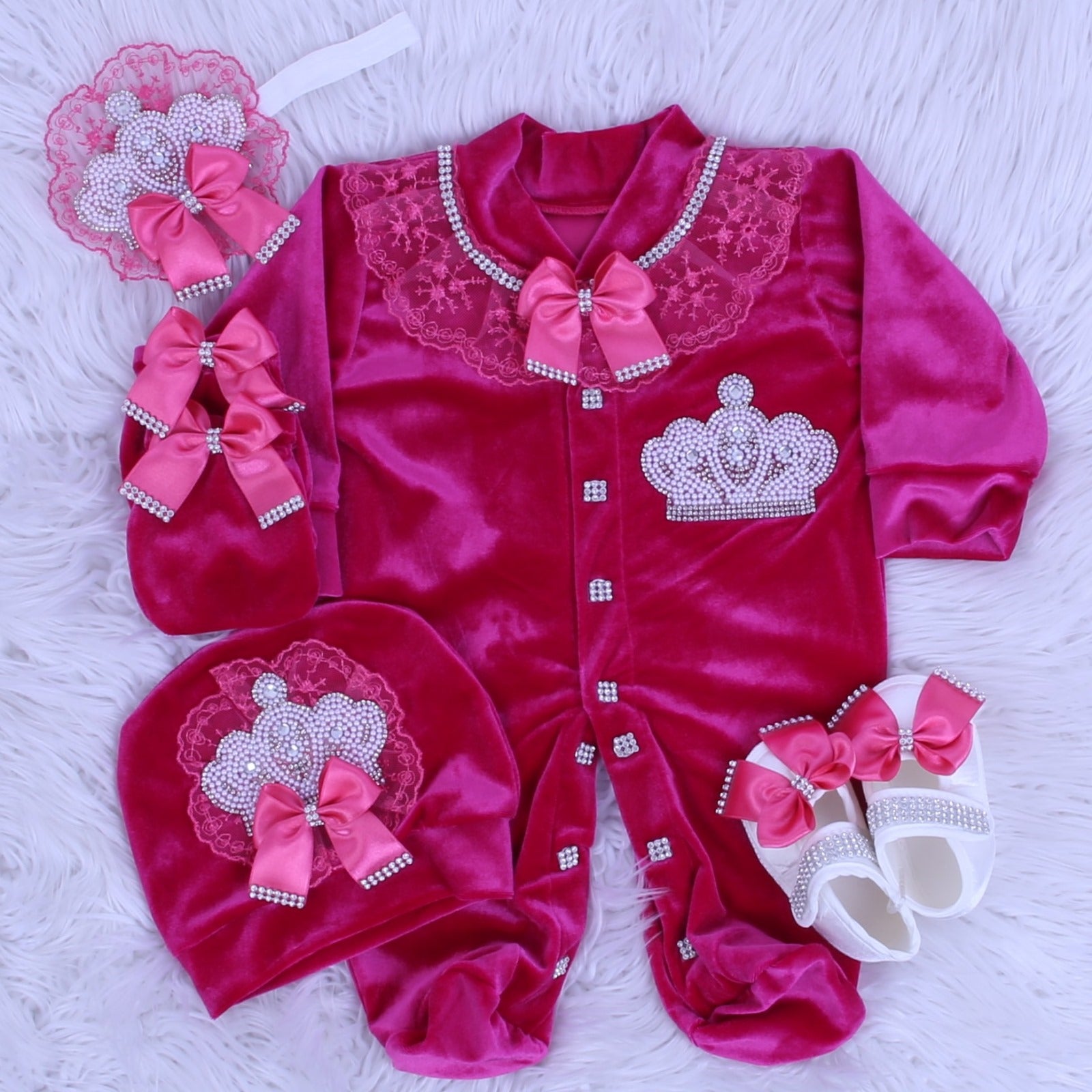 Crown of Elegance Fuchsia Set