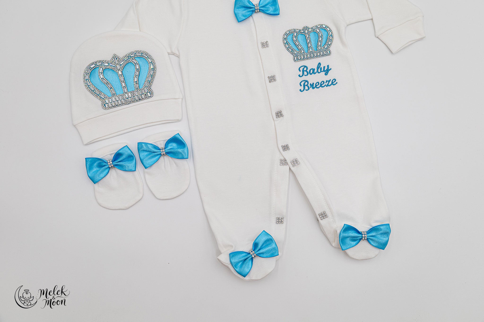 Sky Blue Crown Little Prince Set