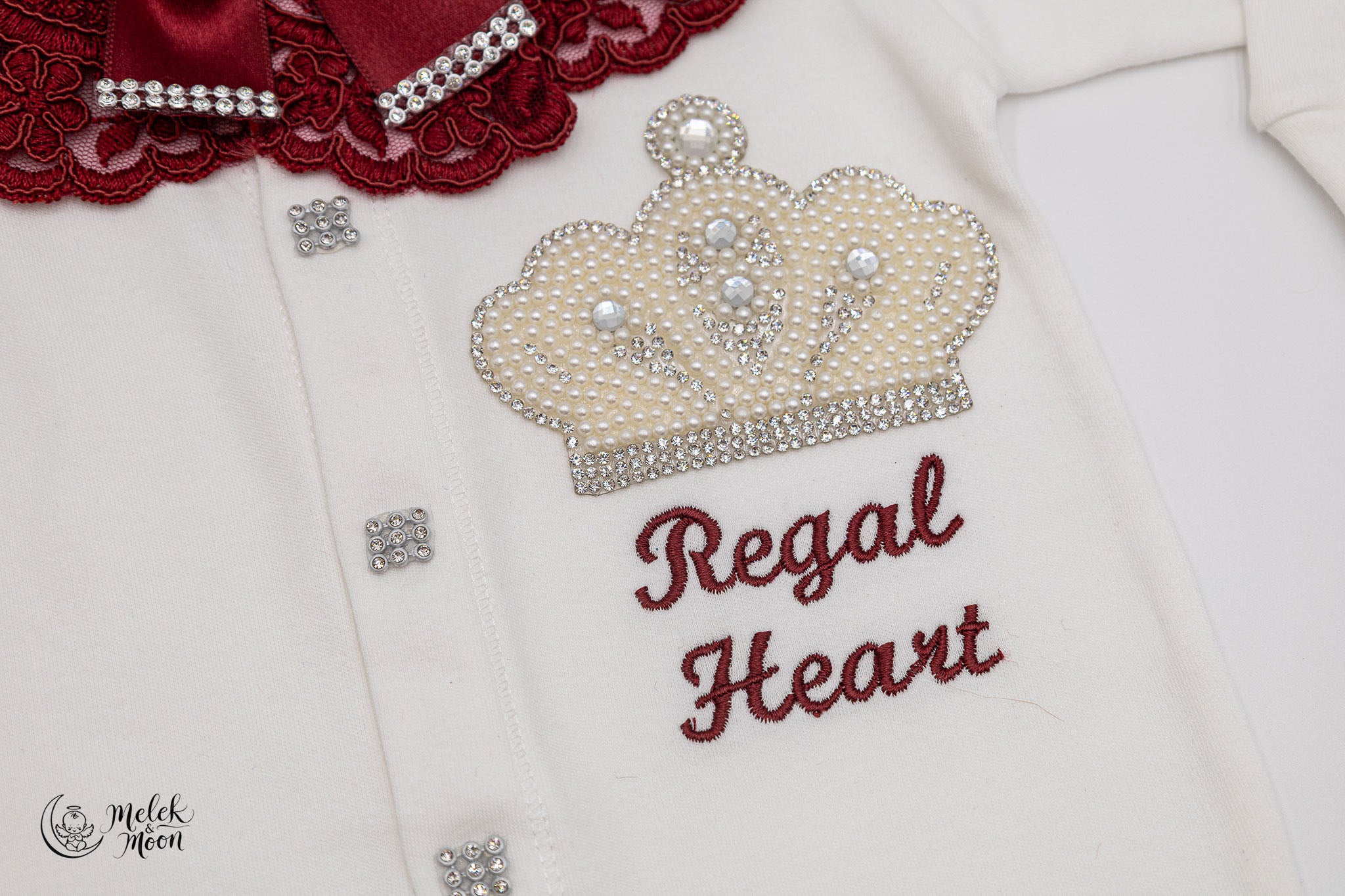 Burgundy Pearl Royale Heart Set