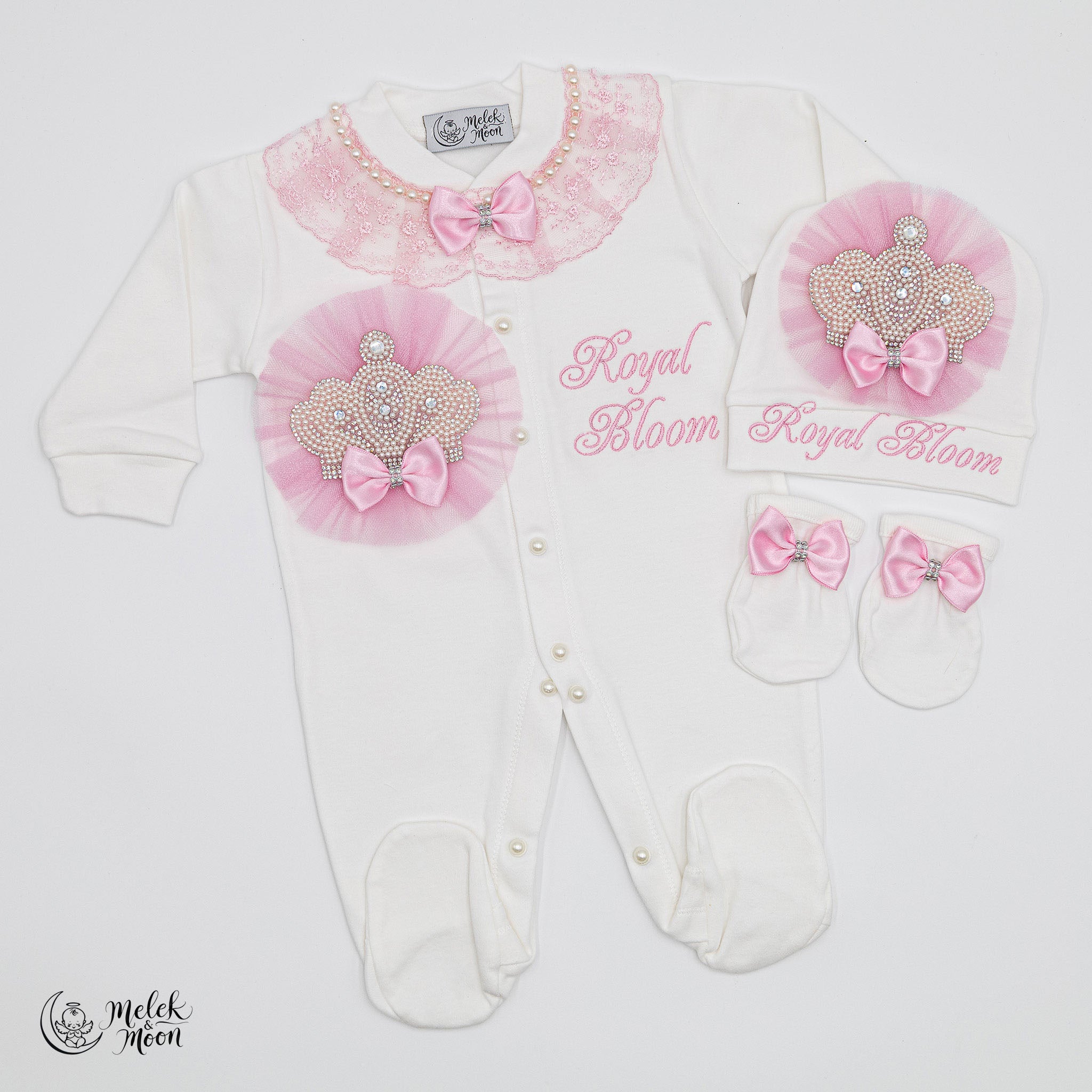 Rosy Crown Blossom Set