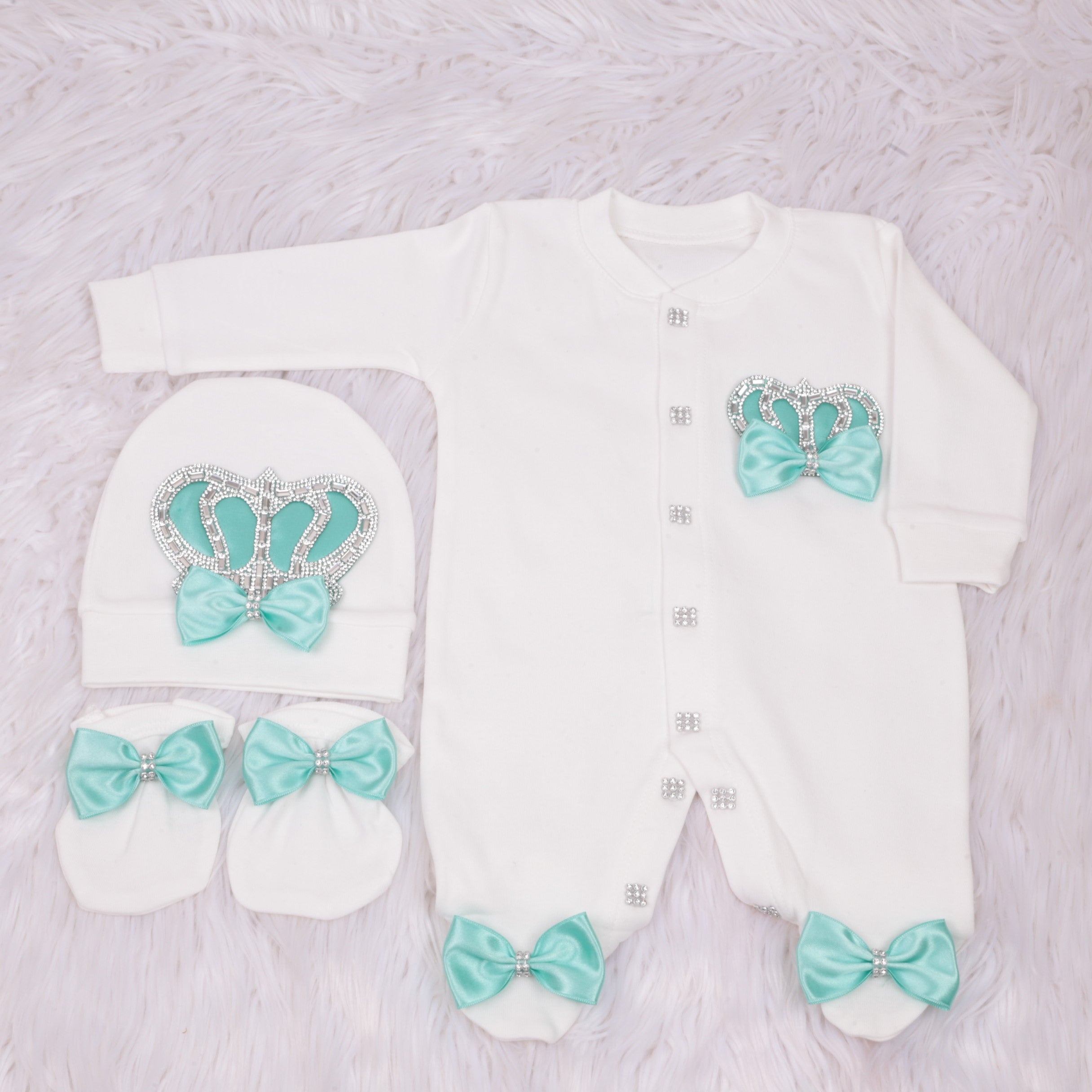 Frosted Mint Crown Set