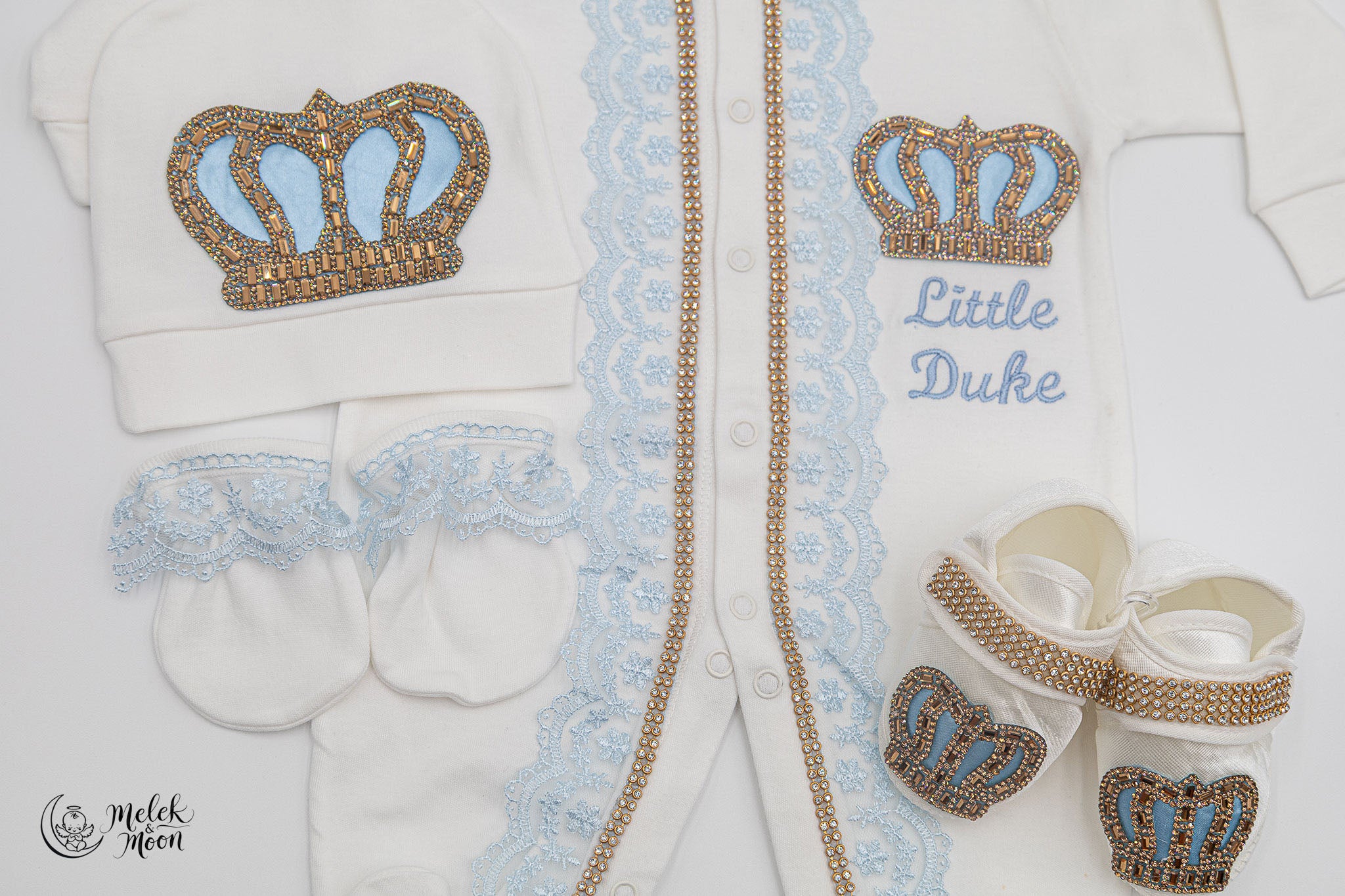 White & Blue Little Royale Set