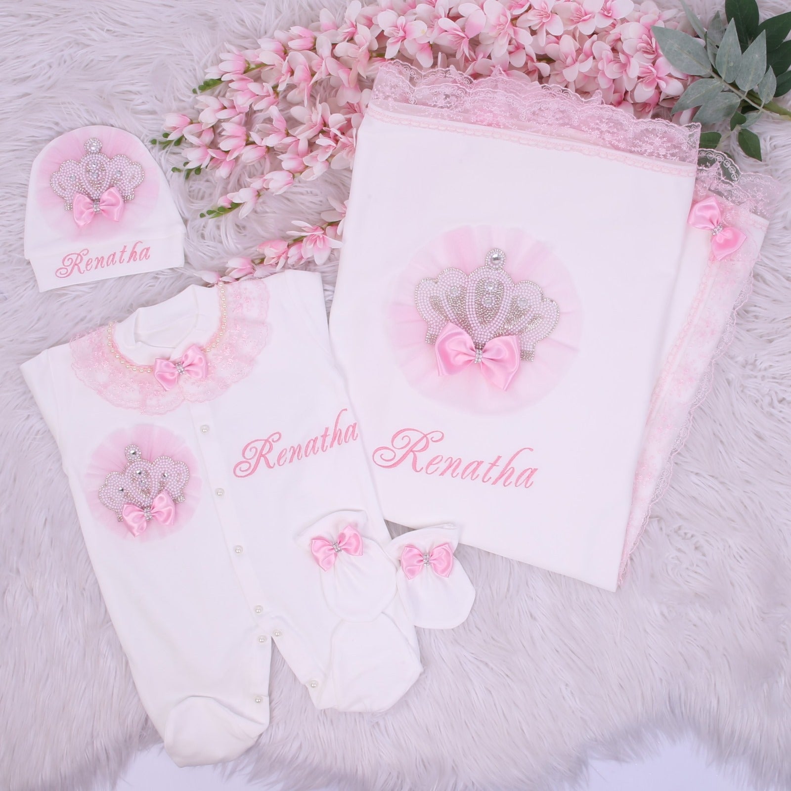 Sweet Pink Royal Baby Girl Set