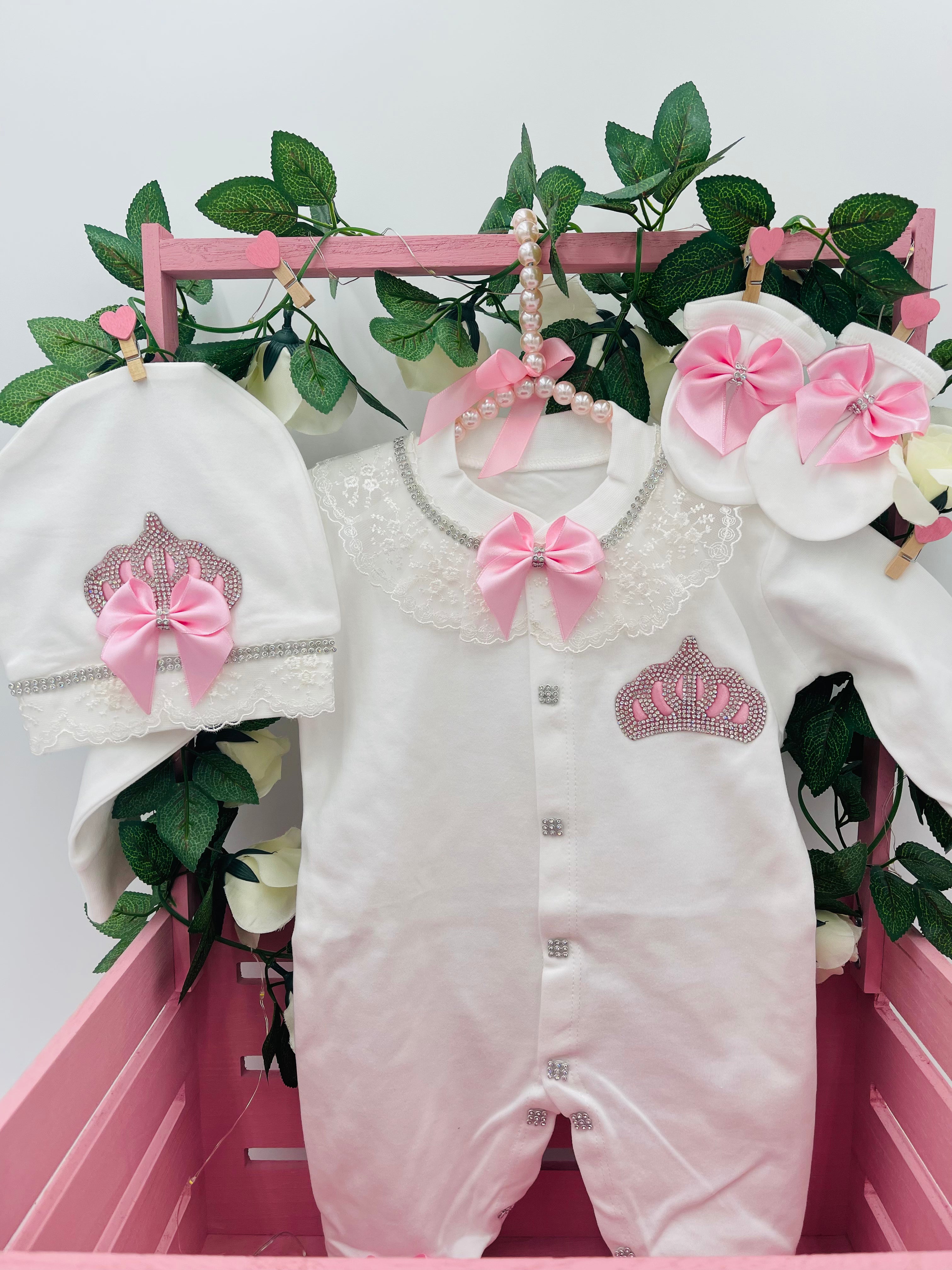 Gorgeous White and Pink Adorable Princess Set