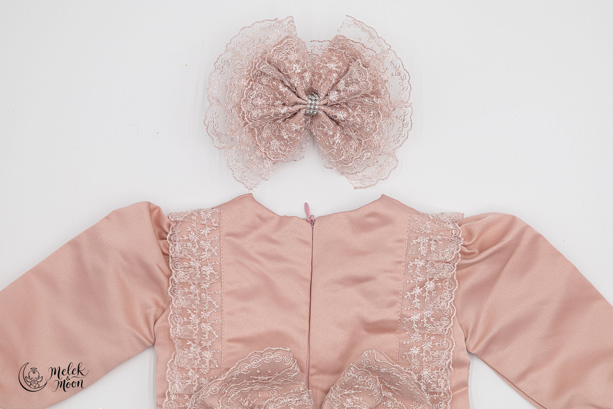 Soft Taupe Princess Bow Set