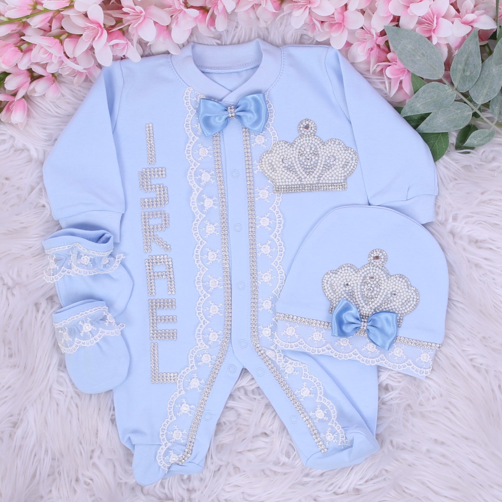 Azure Regalia Newborn Ensemble Set