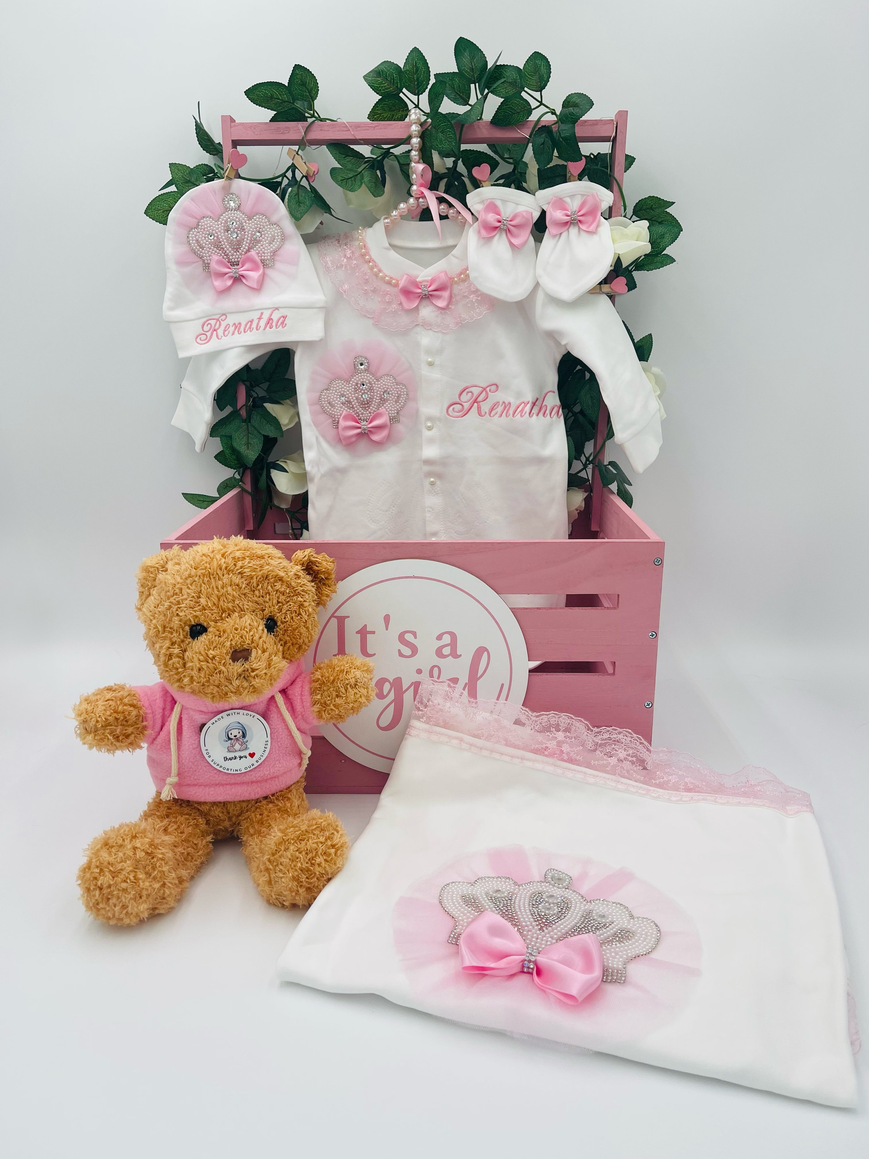 Sweet Pink Royal Baby Girl Set