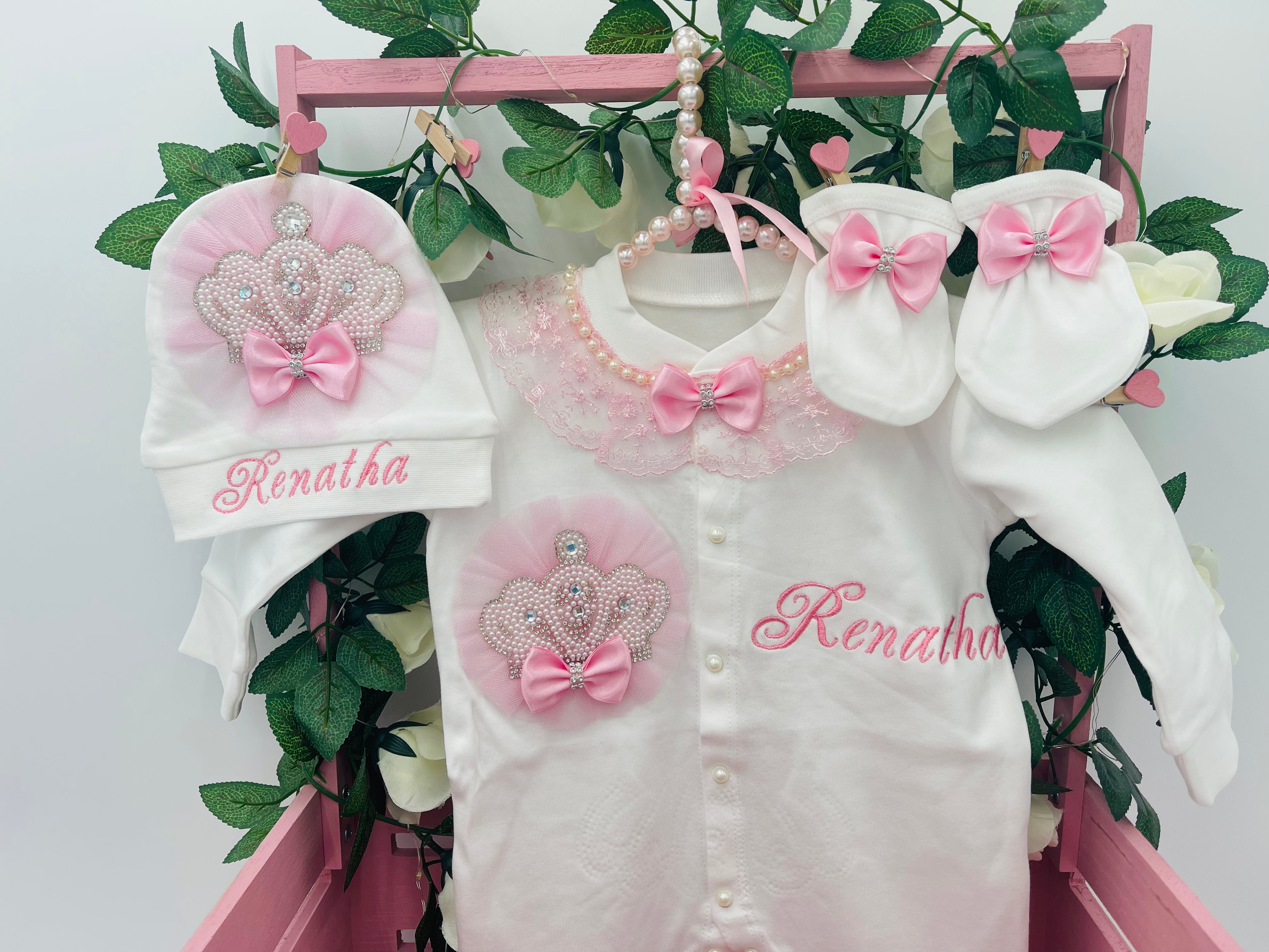 Sweet Pink Royal Baby Girl Set