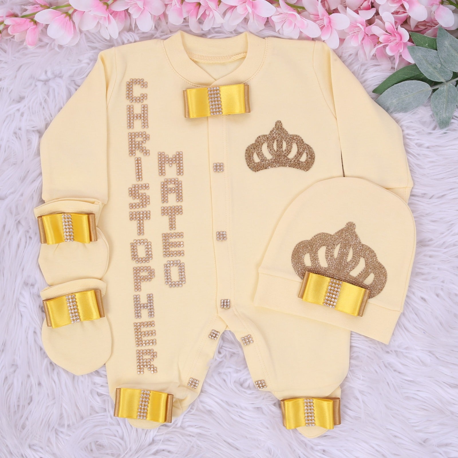 Majestic Yellow Blossom Baby Set