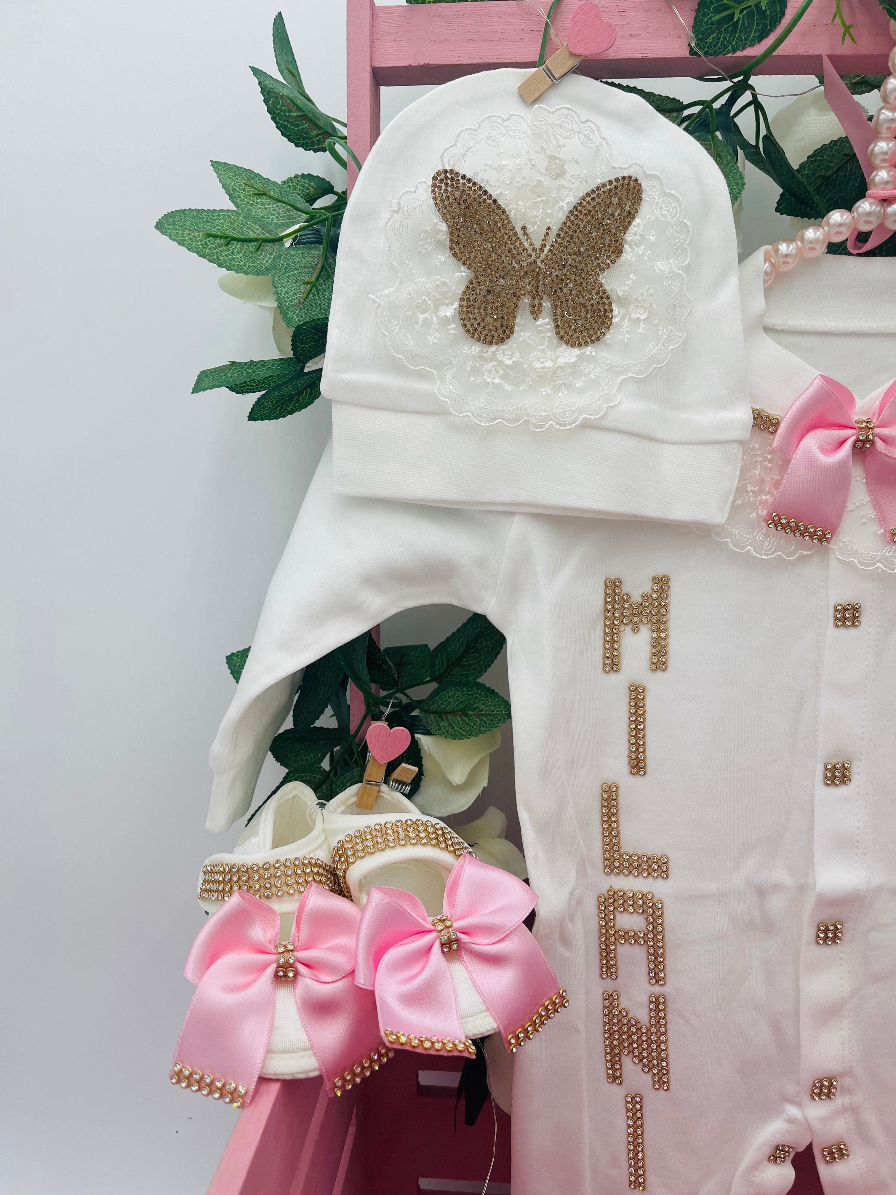 Conjunto de princesa mariposa para niña