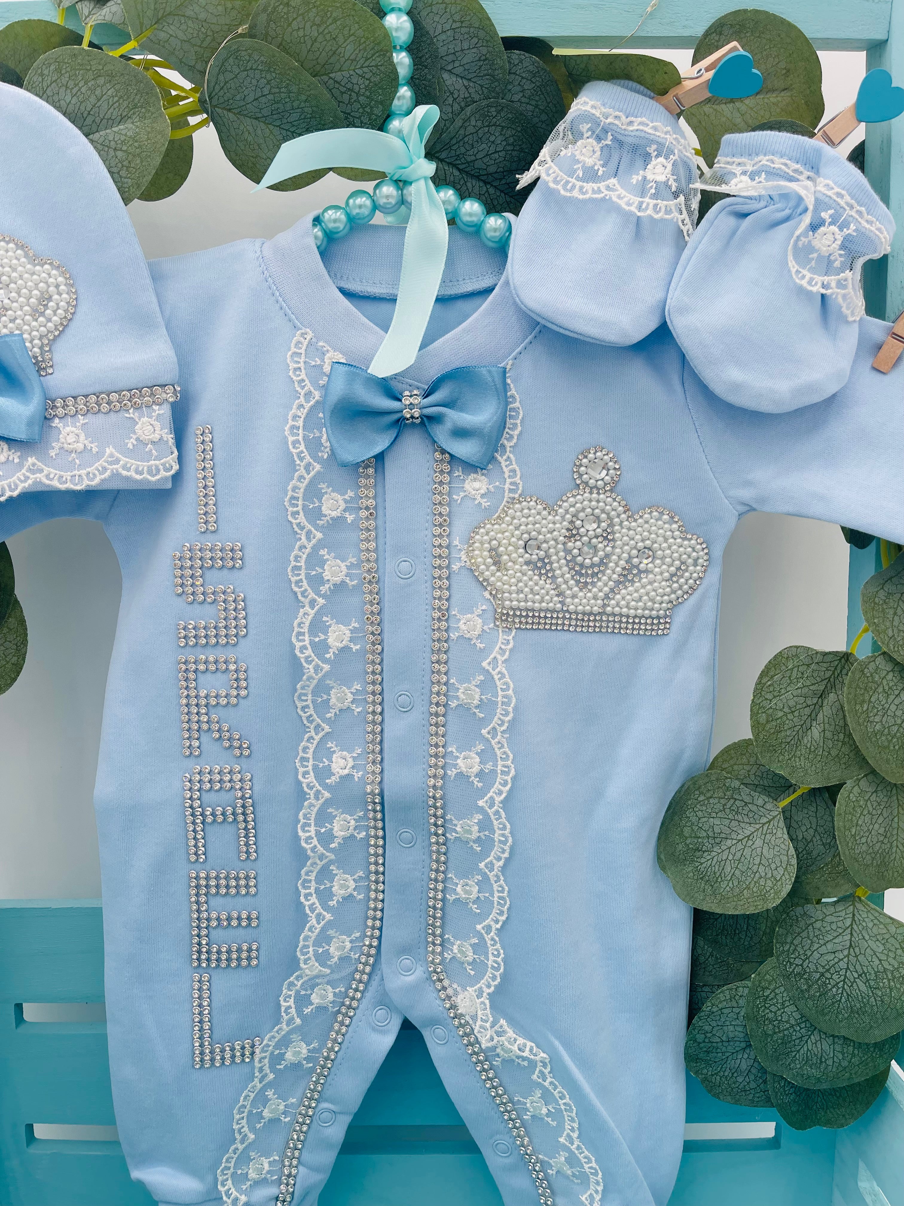 Azure Regalia Newborn Ensemble Set