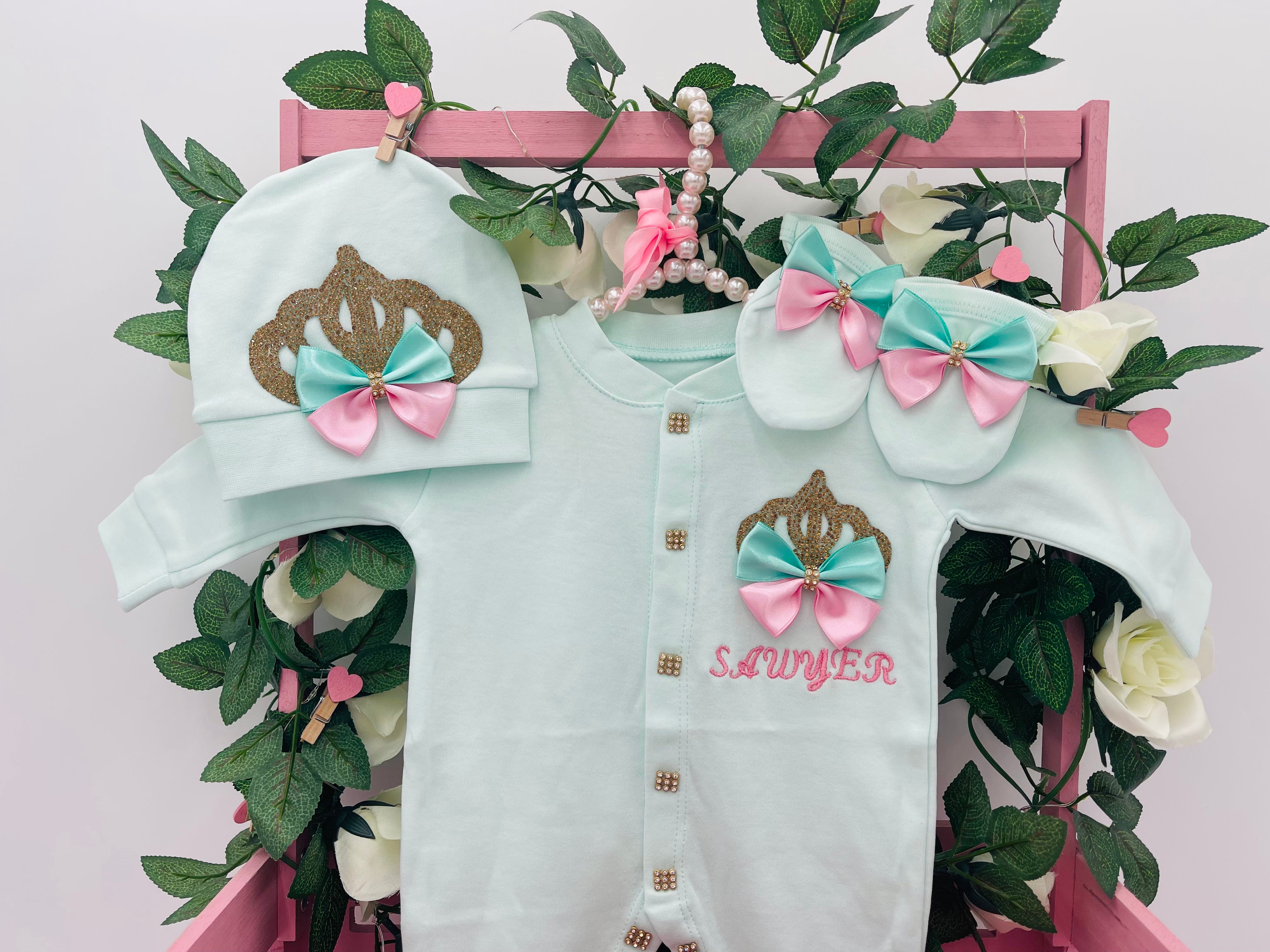 Sweet Mint Royale Newborn Set