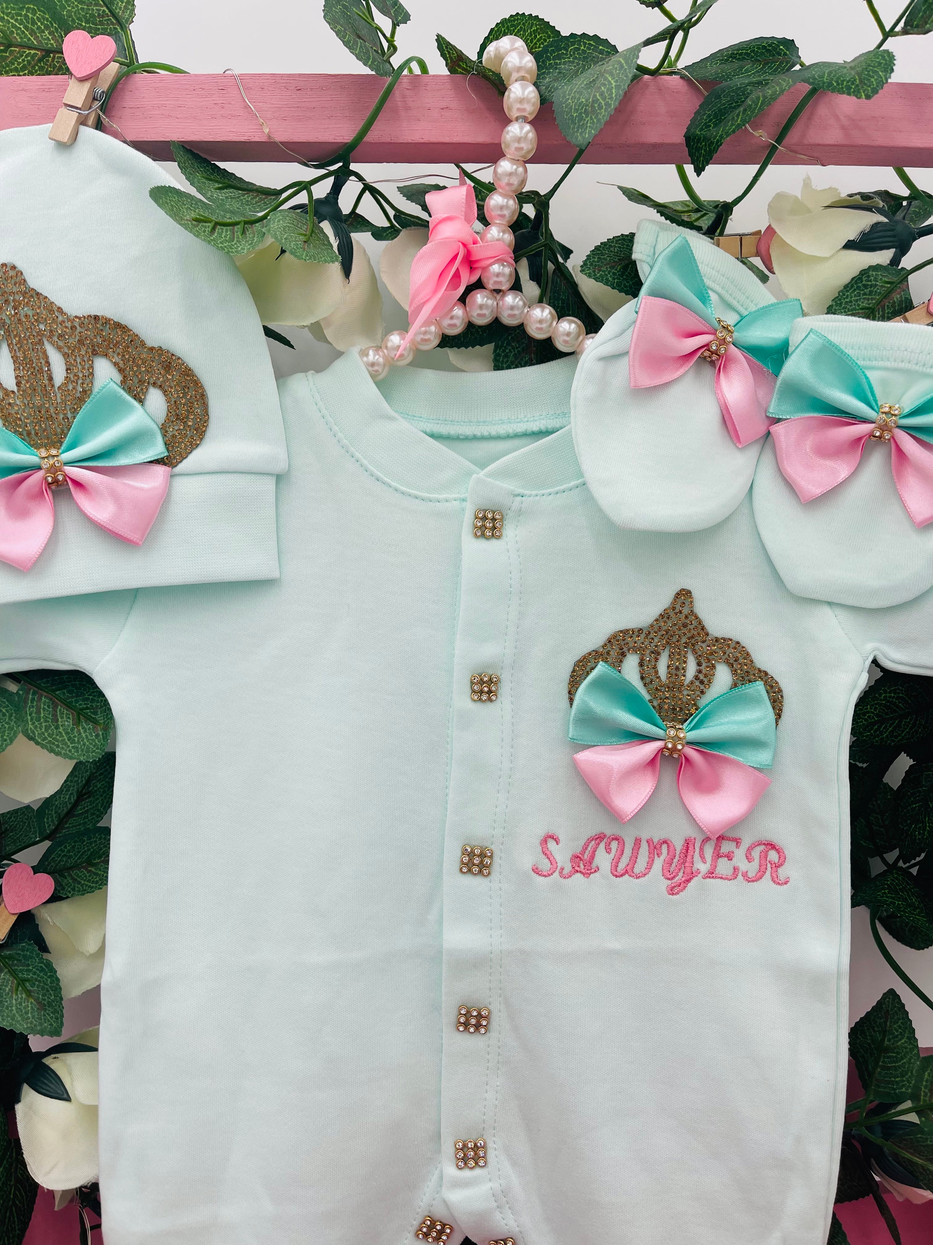 Sweet Mint Royale Newborn Set