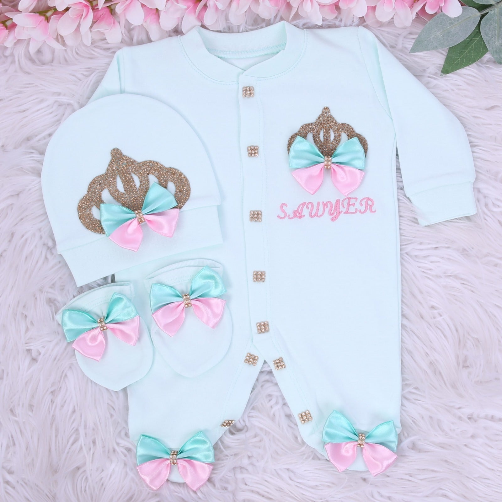 Sweet Mint Royale Newborn Set